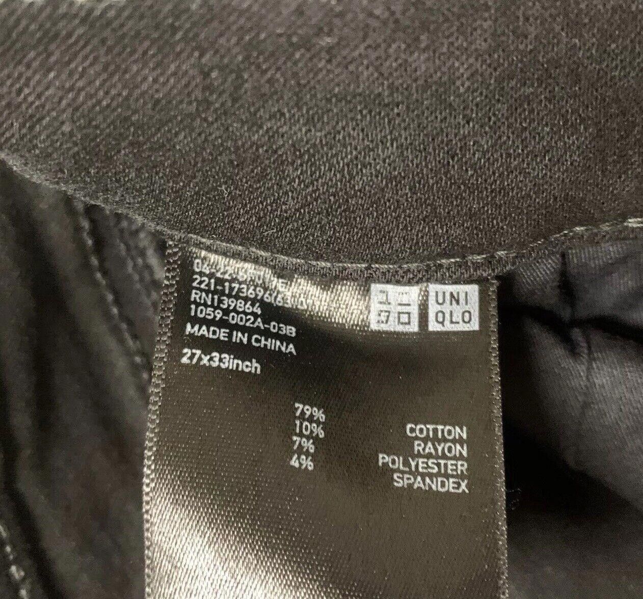 Uniqlo Uniqlo Black Skinny Jeans 27x26.75 Mid Rise Denim Size US 27 - 5 Thumbnail