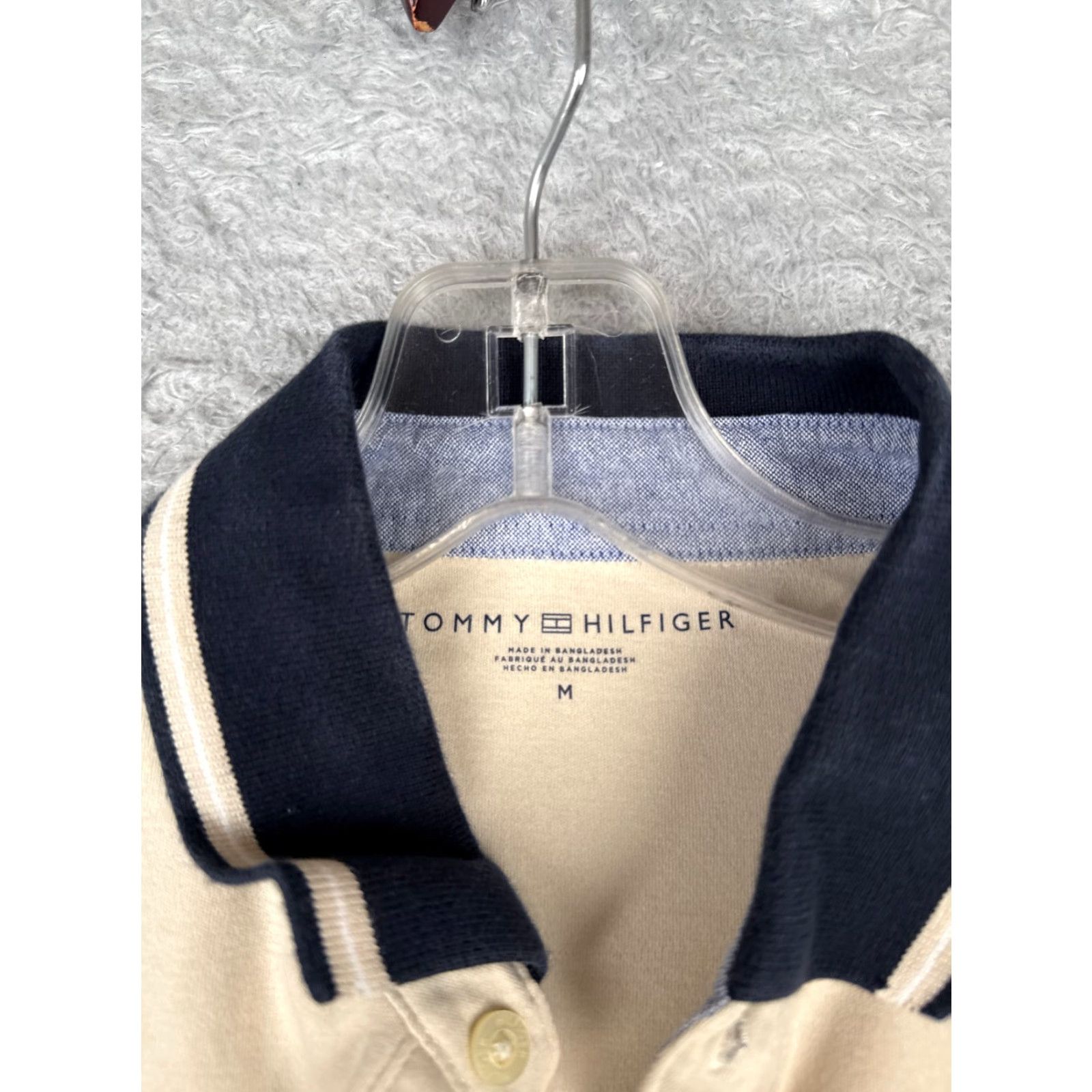 Tommy Hilfiger VINTAGE? No — Tommy Hilfiger Polo Shirt Men XL Ivory Cotton Short Sleeve 100% Classic Slimming Logo Embroidered 90s/Modern Theme Mens Size US XL / EU 56 / 4 - 7 Thumbnail