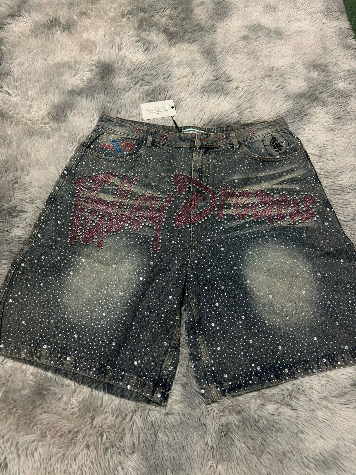 Vale Vale Forever Iced out Jorts Blue (Diamond pants) | Grailed