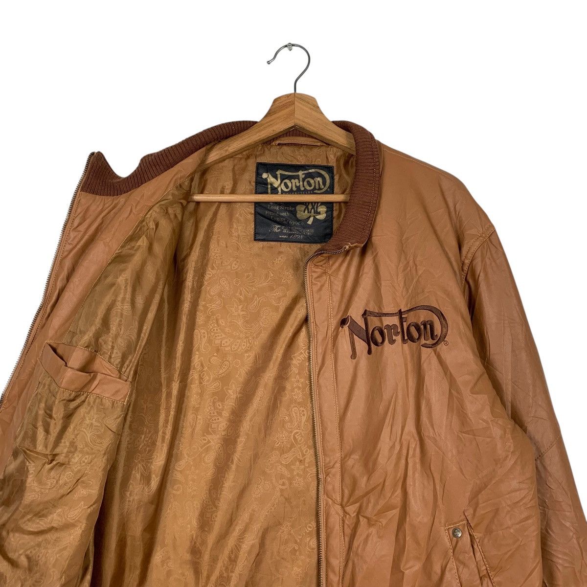 Japanese Brand Norton Motorcycle Riding Synthetic Leather Jacket Size US XXL / EU 58 / 5 - 11 Thumbnail