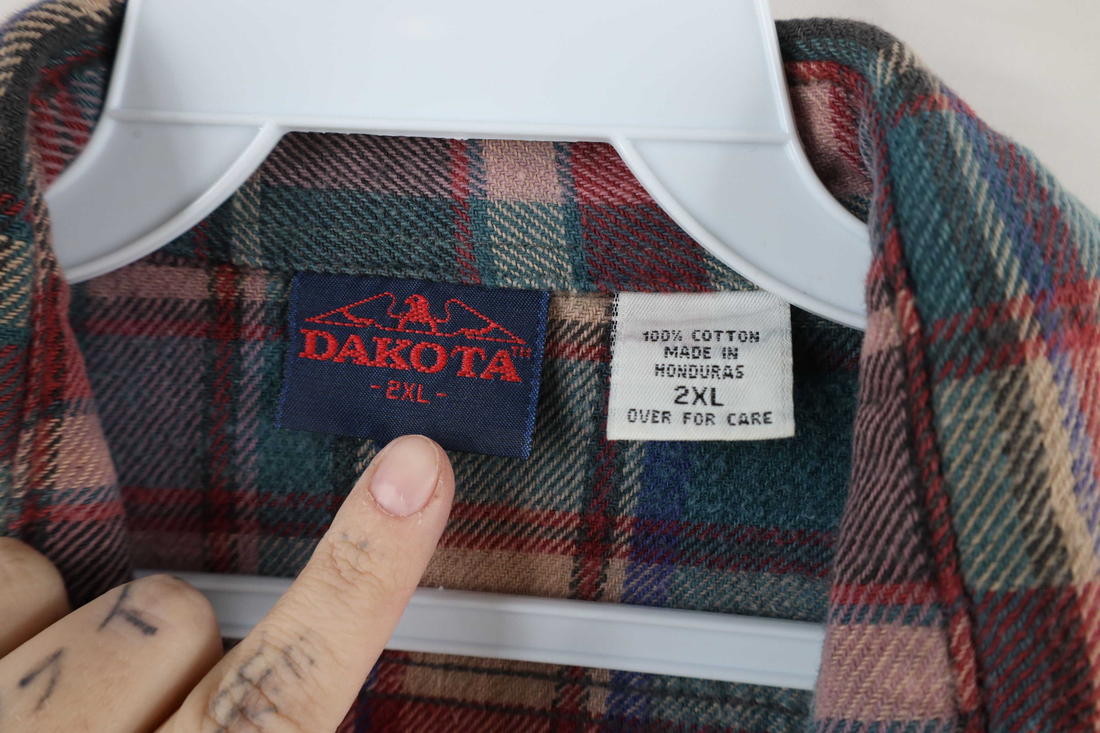 Vintage Vintage 90s Streetwear Heavyweight Button Shirt Plaid Size US XXL / EU 58 / 5 - 6 Thumbnail