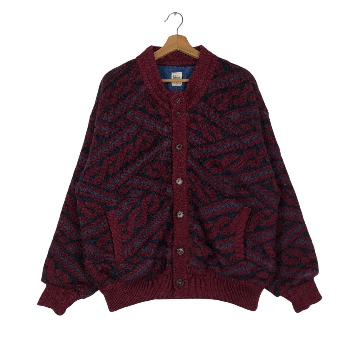 Japanese Brand 🔥VINTAGE CARDIGAN BOMBER JACKET MODIGLIANI ITALY Size US L / EU 52-54 / 3 - 3 Thumbnail