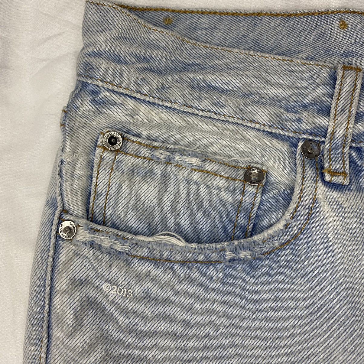 Off-White Off White Corp Distress Skinny Jeans Size 32" / US 10 / IT 46 - 6 Thumbnail