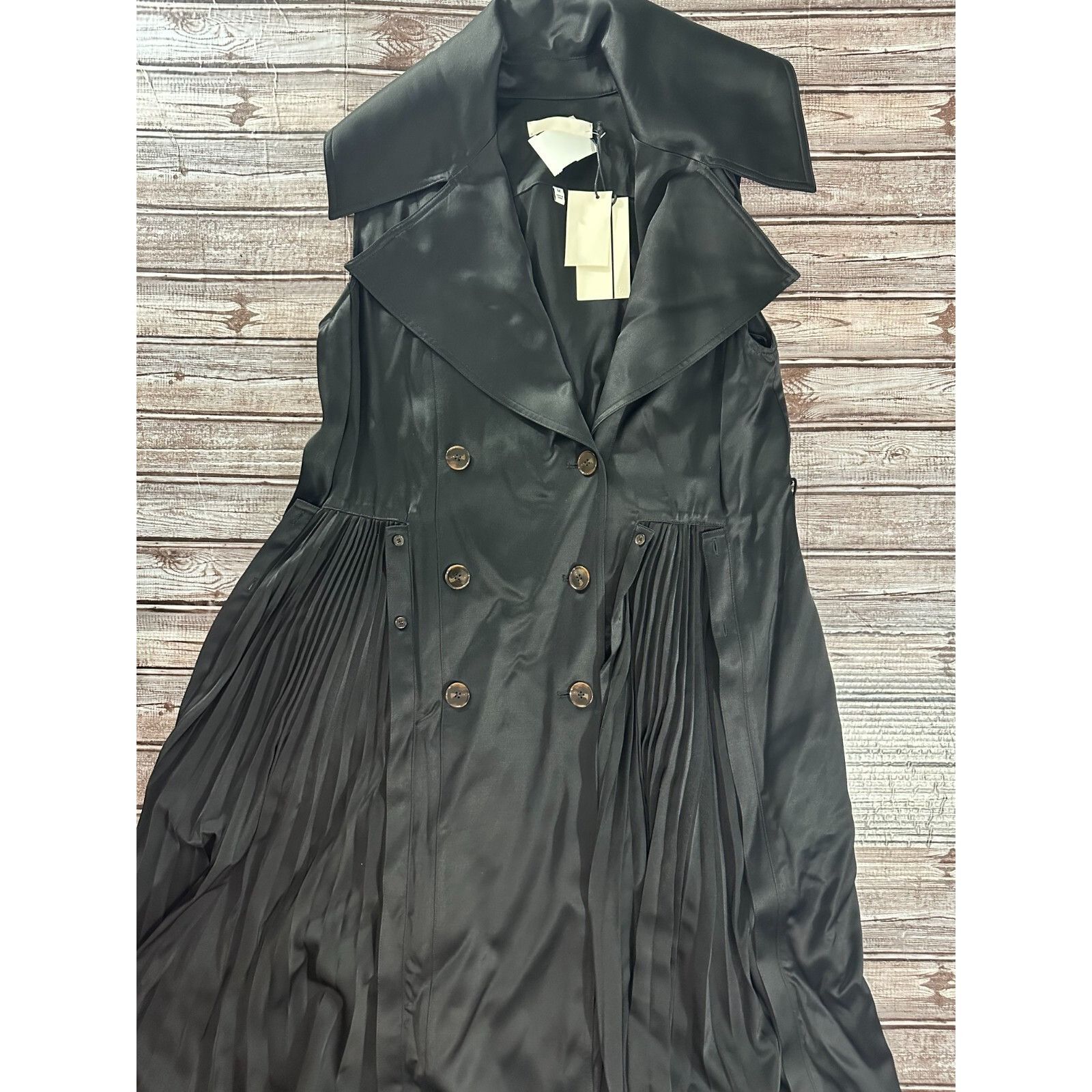 Banana Republic Banana Republic x Peter Do Satin Dress sz M color black NWT Size M / US 6-8 / IT 42-44 - 5 Thumbnail