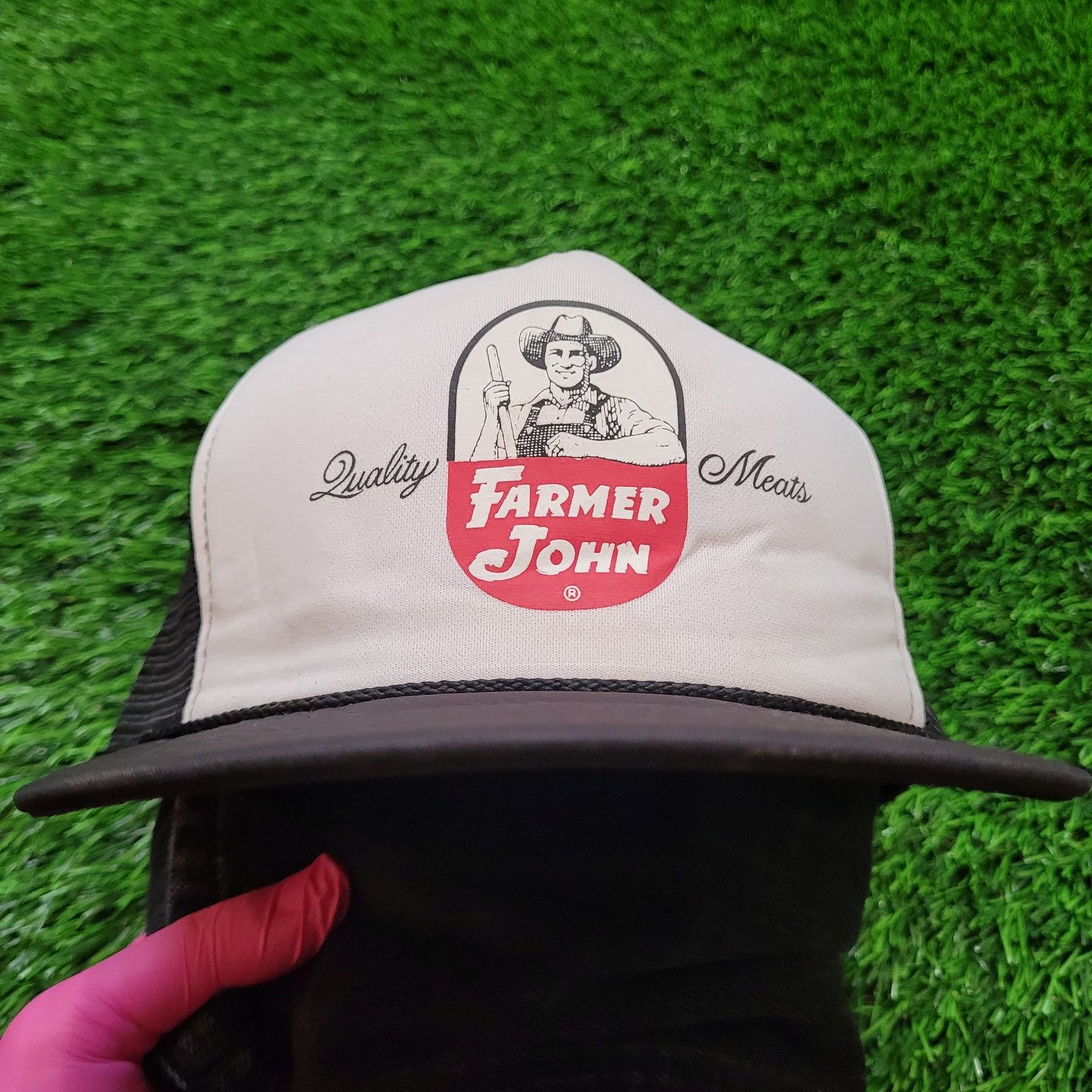 Other VTG 80s Farmer John Meats Rope Hat Snapback Foam Trucker Cap Size ONE SIZE - 6 Thumbnail