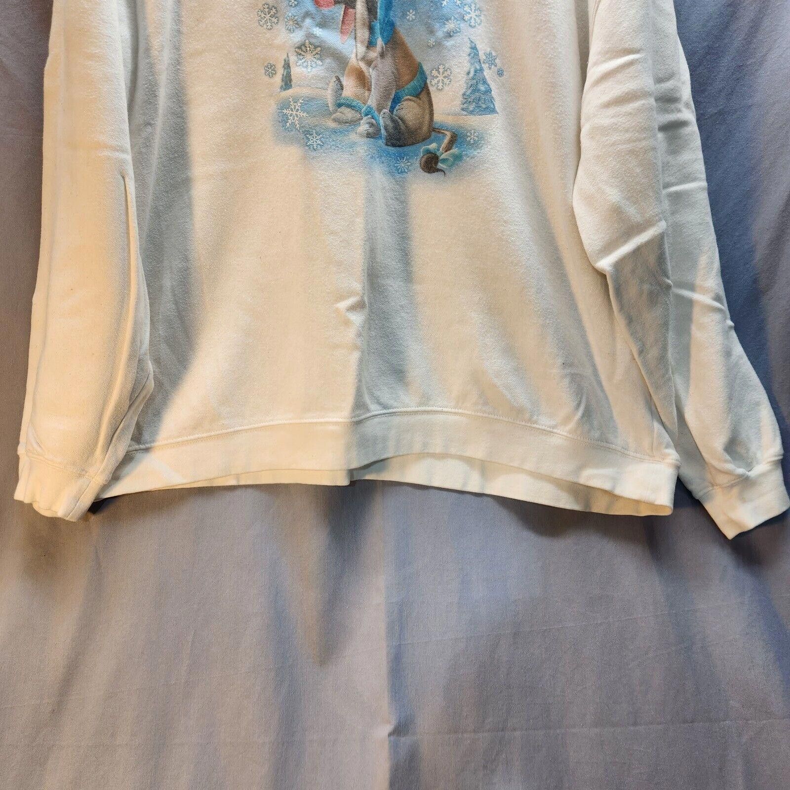 Disney Disney's Eeyore Women's Sweatshirt- XXL White Size XXL / US 16-18 / IT 52-54 - 3 Thumbnail