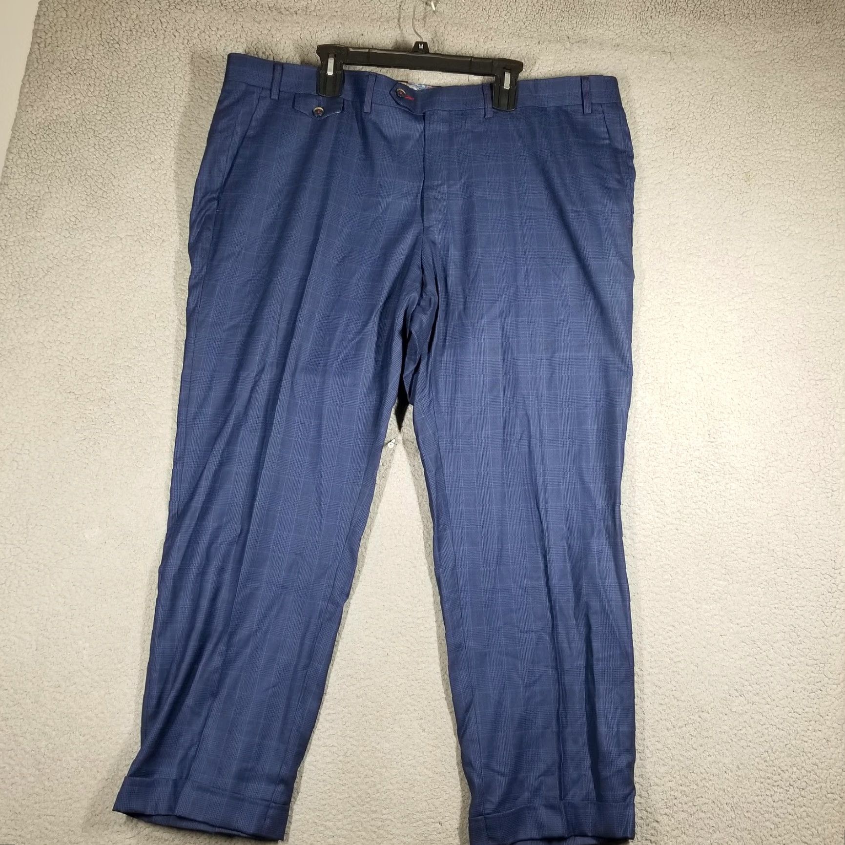 Robert Graham Robert Graham Dress Pants Mens 50 Blue Wool Check Cuffed Lined Straight Leg Dress Pants Mens Blue Wool Check Cuffed Lined Straight Leg 50 Size US 34 / EU 50 - 2 Thumbnail