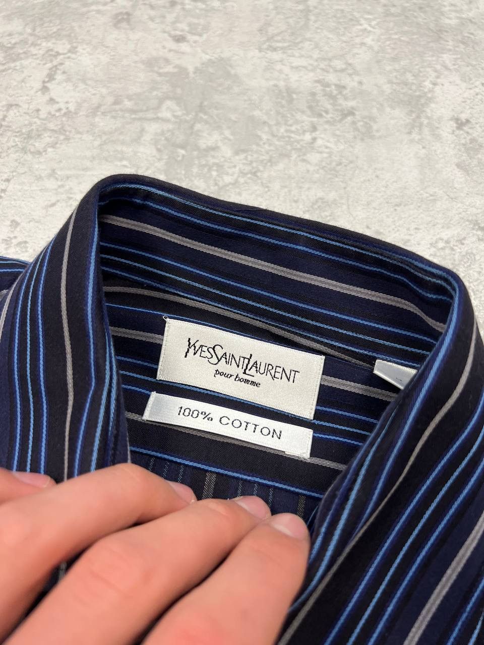 Yves Saint Laurent Yves Saint Laurent Striped Shirt Size US M / EU 48-50 / 2 - 13 Thumbnail