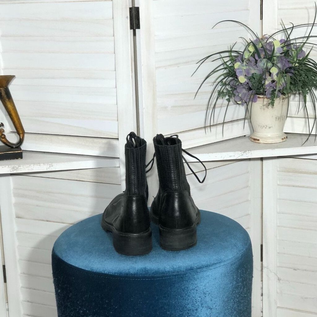 SCHUTZ Schutz black combat boots leather rubber sole sz 40 9 Size US 9 / IT 39 - 4 Thumbnail