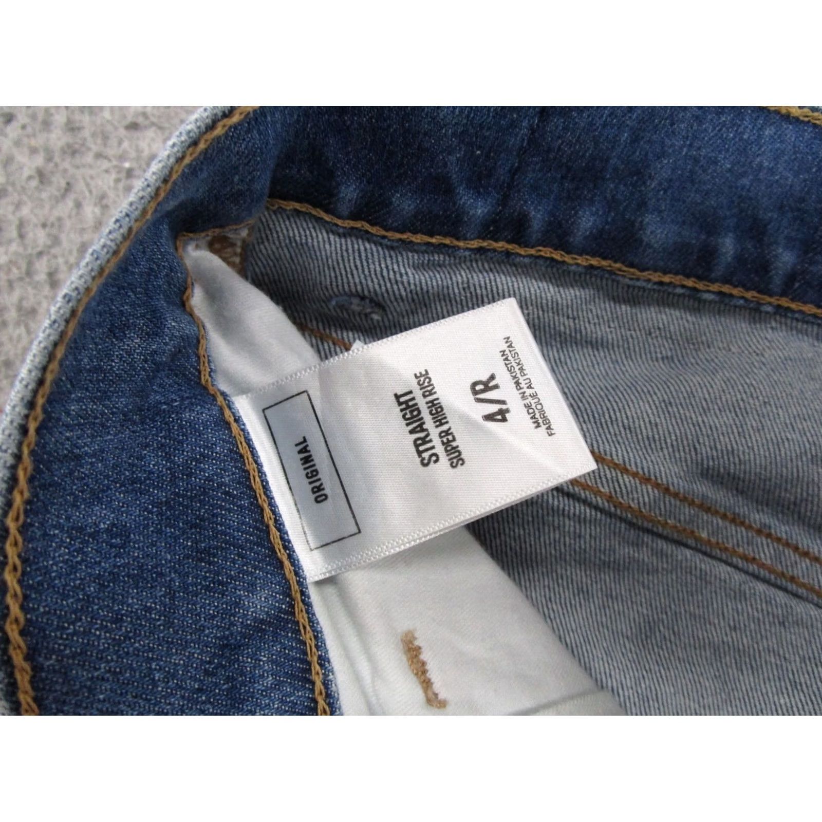 Express Express Jeans High Rise Straight Leg Blue Stretch Denim 4R Womens Size 27" / US 4 / IT 40 - 5 Thumbnail