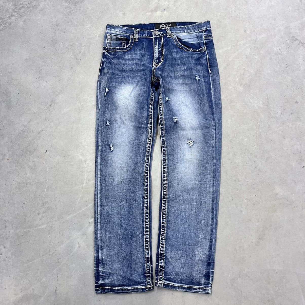 Vintage Y2K Trueluck Rock Revival Style Diesel Denim Embroidered 32 Size US 32 / EU 48 - 2 Thumbnail