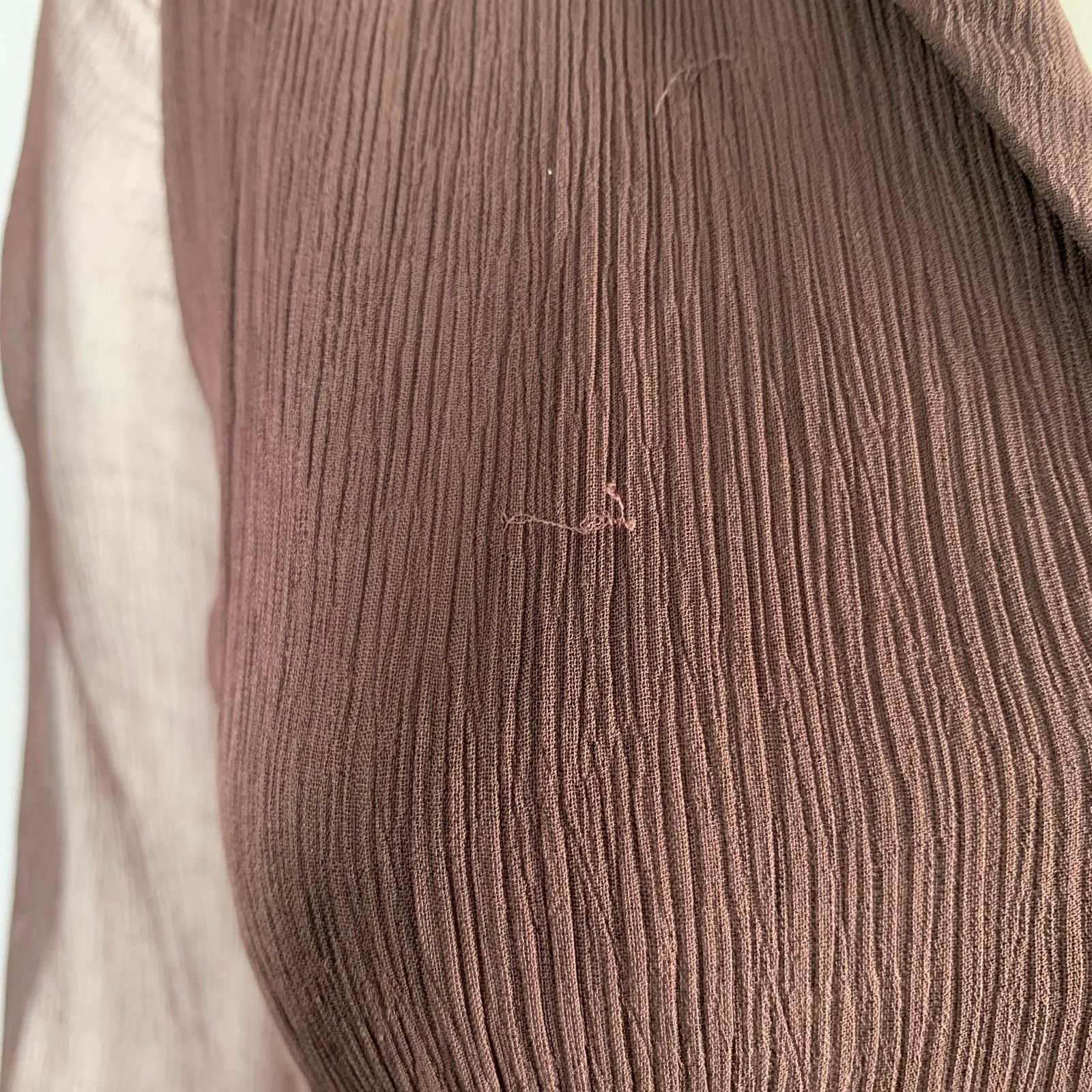 Massimo Dutti Size S Brown Viscose See Through Long Sleeve Dress Size S / US 4 / IT 40 - 6 Thumbnail
