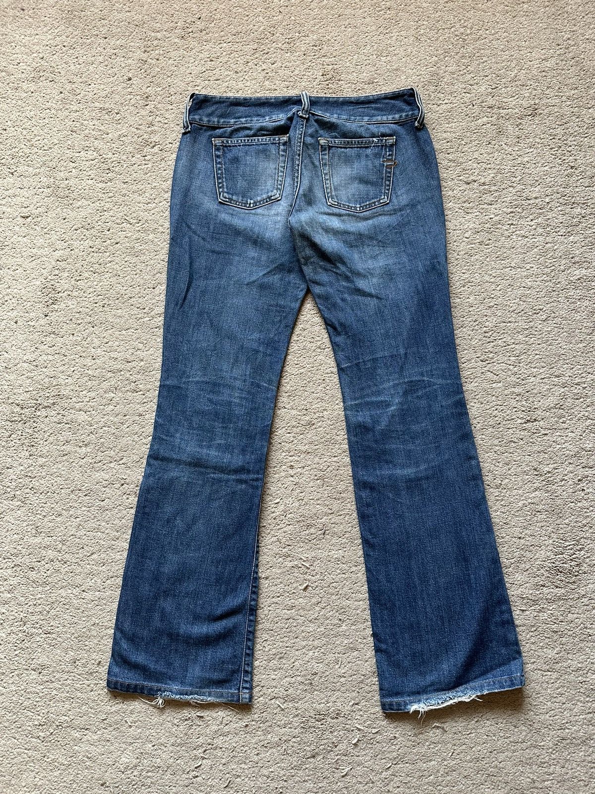 Diesel 2000s Diesel Low Rise Faded Wash Flare Jeans Size 29" - 7 Thumbnail