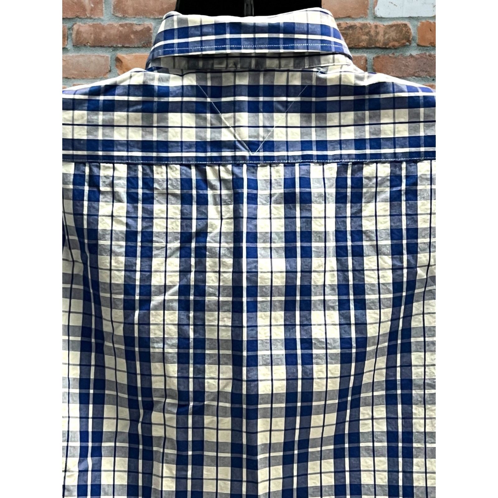 Tommy Hilfiger Tommy Hilfiger Blue Plaid Long Sleeve Button Down Shirt Size US XL / EU 56 / 4 - 5 Thumbnail