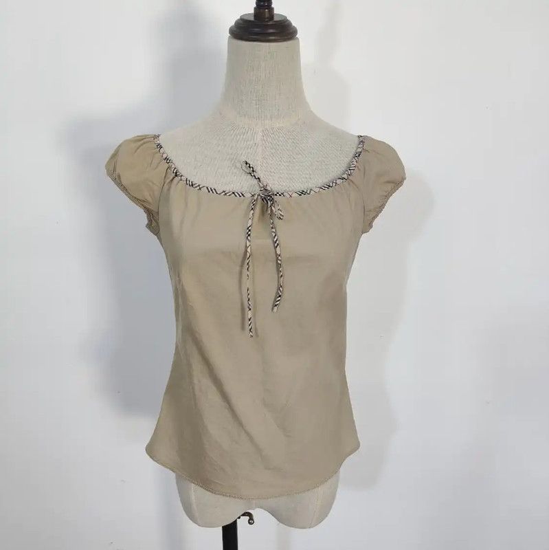 Burberry Burberry Summer Beige Cotton T-Shirt Size M / US 6-8 / IT 42-44 - 1 Thumbnail