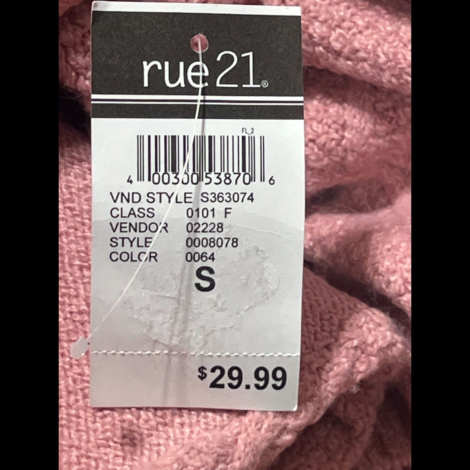 rue21 Rue 21 - Women's Turtleneck Knitted Sweater Dress - Pink - S Size S / US 4 / IT 40 - 11 Thumbnail
