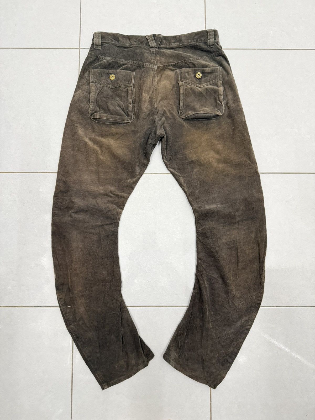 PPFM PPFM Sunfaded Punk Style Curved Leg Corduroy Pants Size US 32 / EU 48 - 7 Thumbnail
