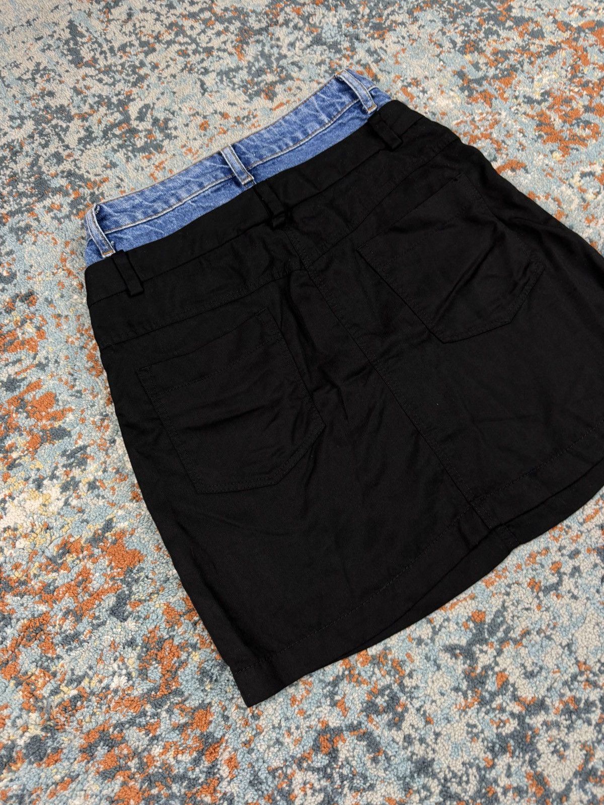 Sandro Vintage Y2K Sandro Paris trompe l'oeil layered denim skirt Size 28" / US 6 / IT 42 - 4 Thumbnail