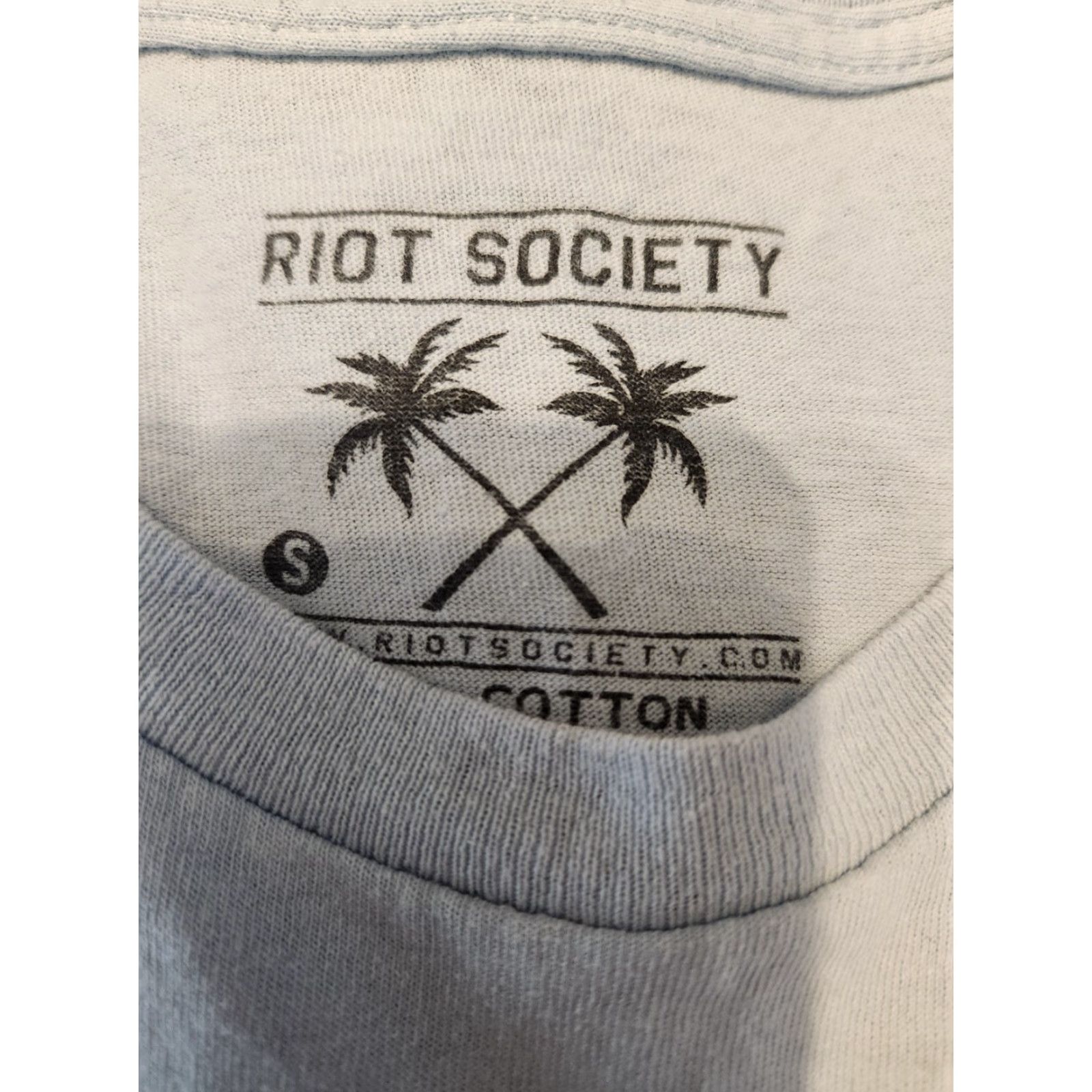 Vintage Riot Society California Knows How To Party Blue T-Shirt Size Small Mens Shirt Short Sleeve Crew Neck Graphic Print Vintage No Size US S / EU 44-46 / 1 - 2 Thumbnail