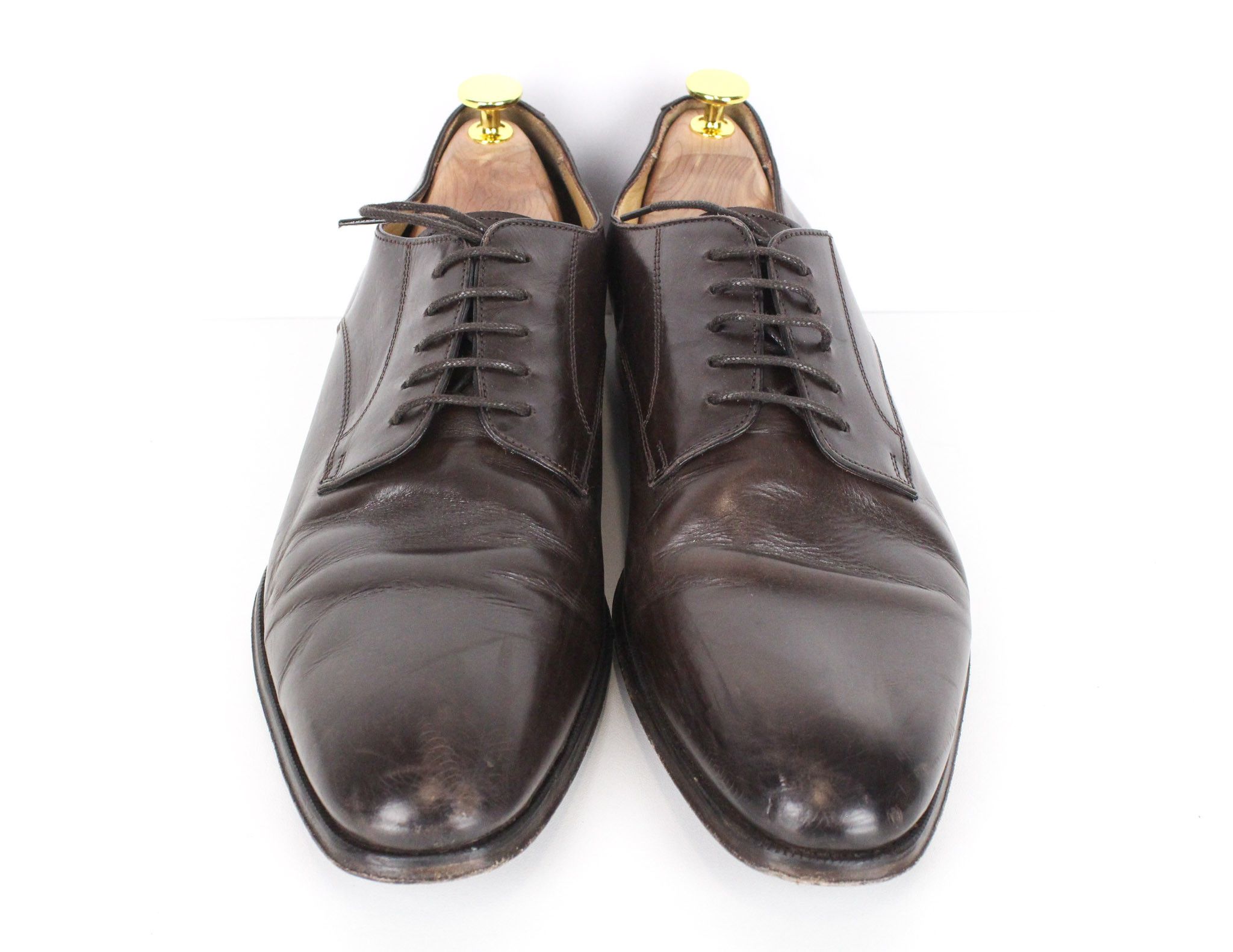 Suitsupply EU43.5 Dark Brown Leather Laced Low-Top 72824 Size US 10.5 / EU 43-44 - 2 Thumbnail
