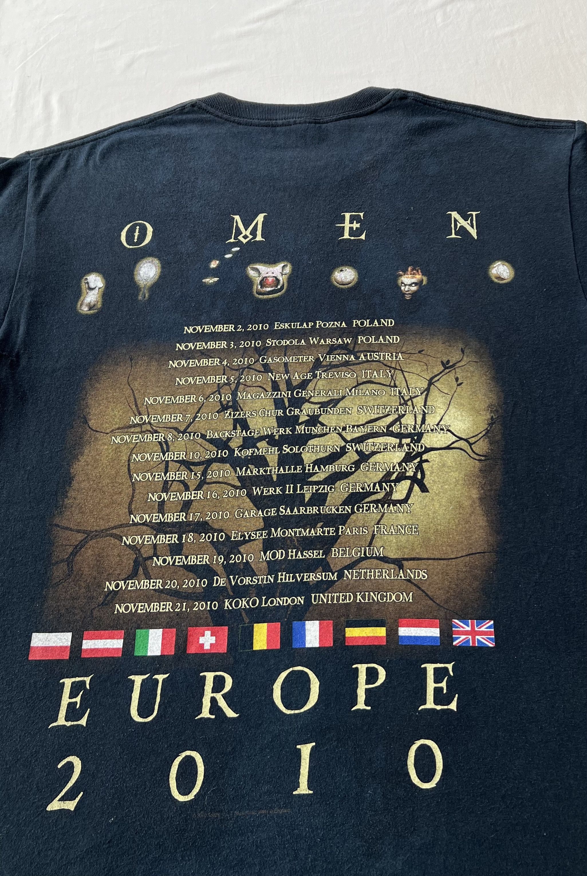 Band Tees Vintage 2010 Soulfly Omen Europe Tour Promo T-shirt Size US L / EU 52-54 / 3 - 14 Thumbnail
