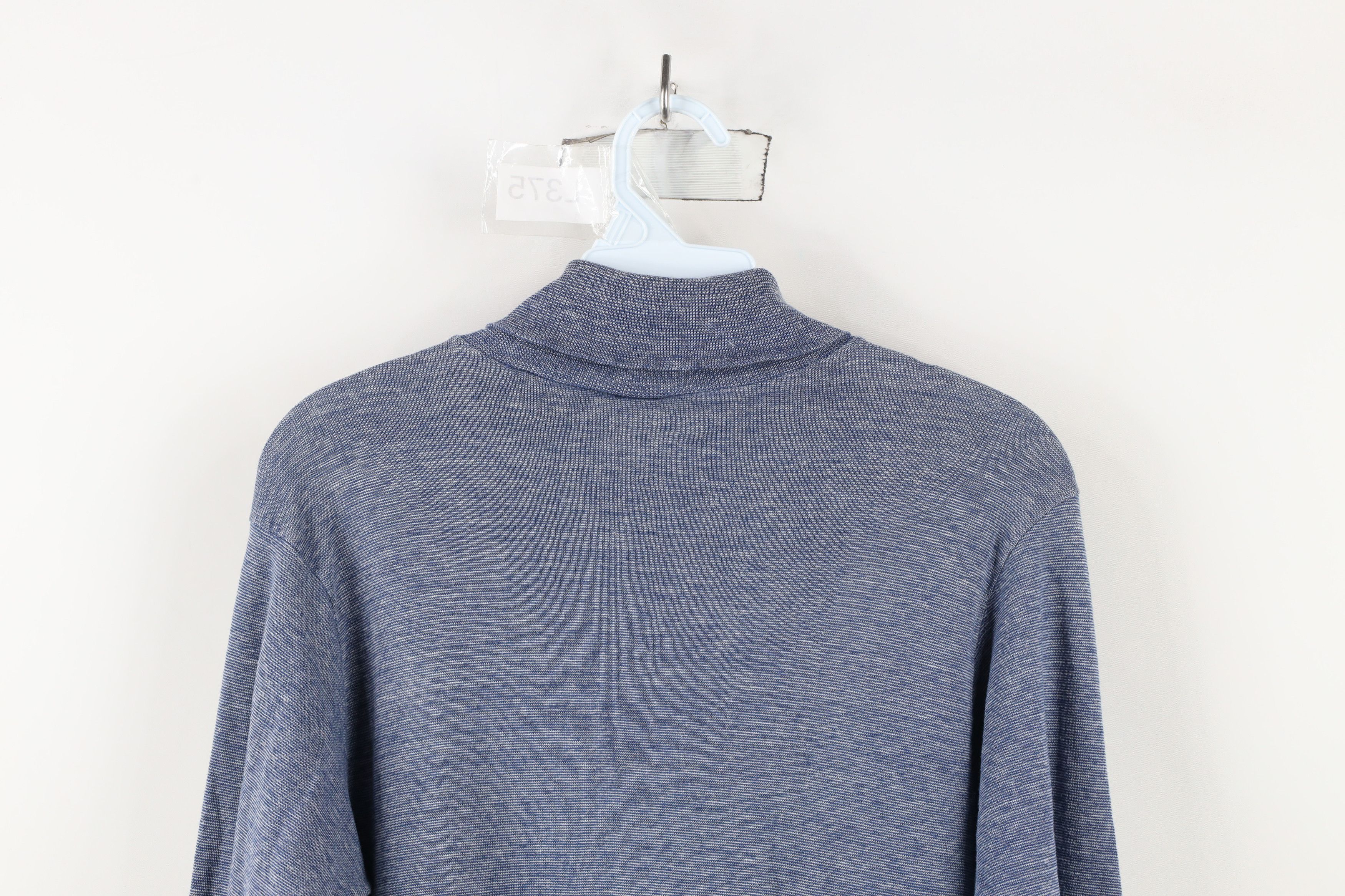 Vintage Vintage 70s Streetwear Blank Turtleneck T-Shirt Blue Size US S / EU 44-46 / 1 - 8 Thumbnail