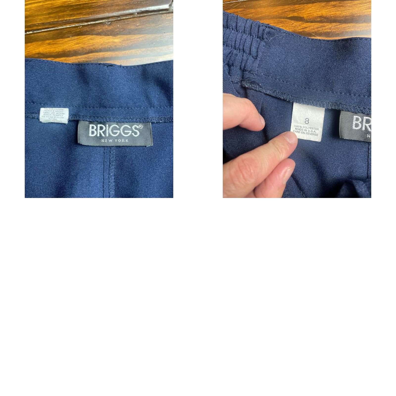 Vintage VINTAGE Briggs New York Pants Women Size 8 Navy Blue Dress Pants Pleated Size 30" / US 8 / IT 44 - 8 Thumbnail