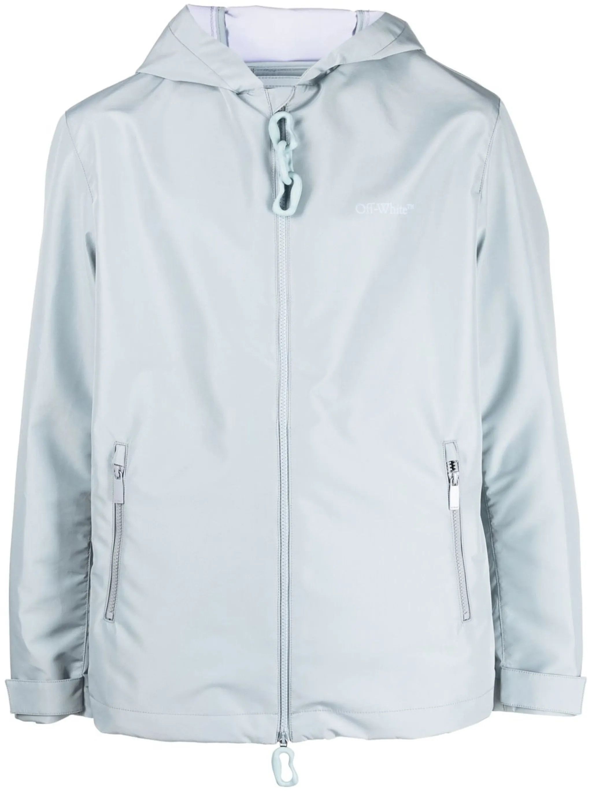 Off-White o1gr1nt0125 Quote Summer Windbreaker Jacket in Light Blue Size US XL / EU 56 / 4 - 1 Thumbnail
