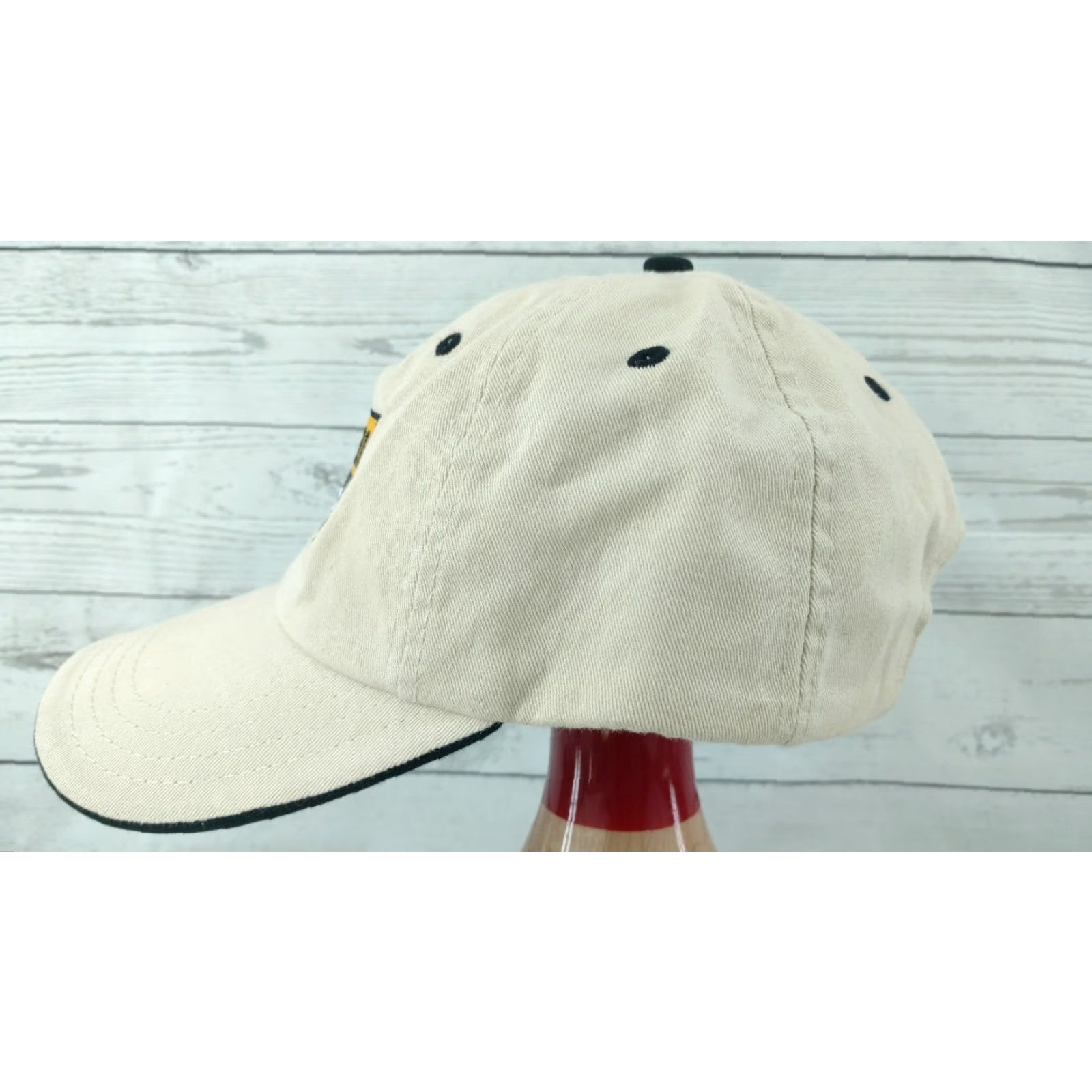 Vintage Thompson CAT LIFT TRUCKS Khaki Adjustable Strap Hat Hat Mens Baseball Cap Strapback 100% Cotton"} Size ONE SIZE - 4 Thumbnail