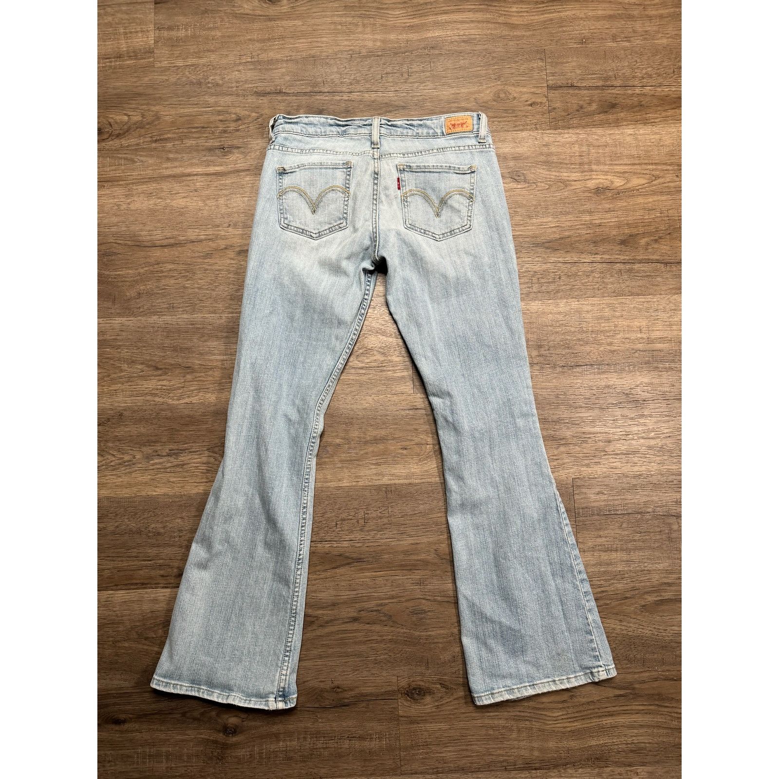 Levi's Womens Levis Jeans 524 Too Superlow Light Wash Flare Jeans Size 30" / US 8 / IT 44 - 2 Thumbnail