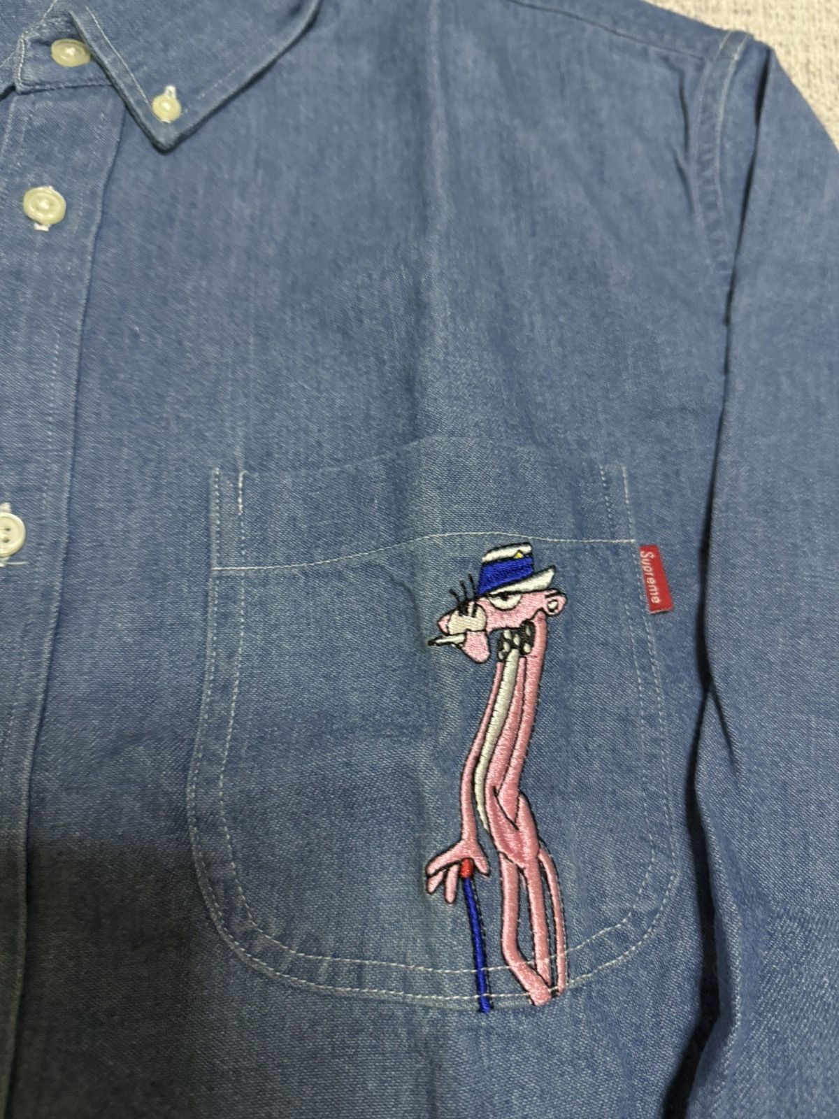 Supreme Supreme pink panther denim shirt Size US XL / EU 56 / 4 - 3 Thumbnail