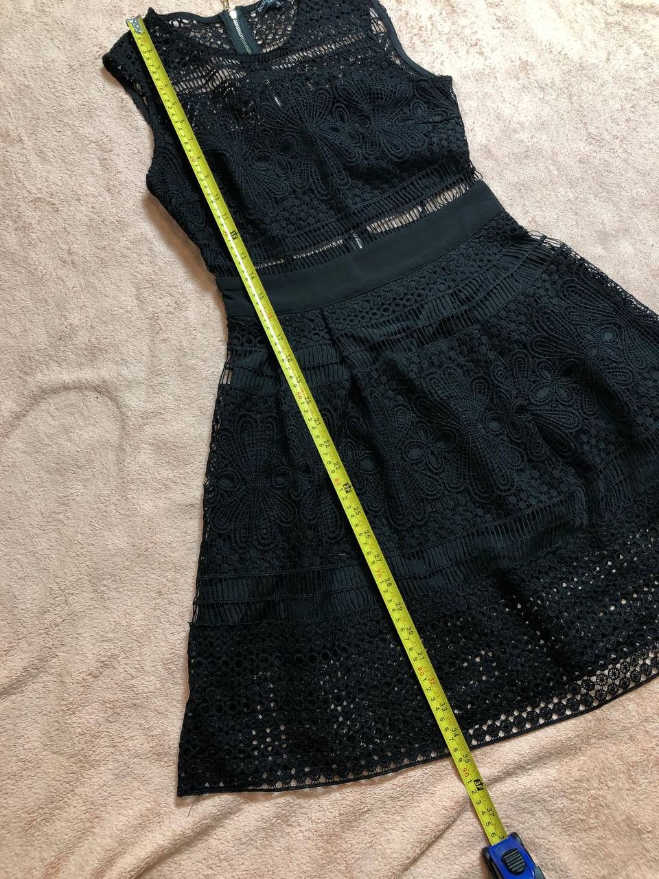 Dolce & Gabbana DOLCE GABBANA Crochet Fit and Flare Dress in Black Size S / US 4 / IT 40 - 9 Thumbnail