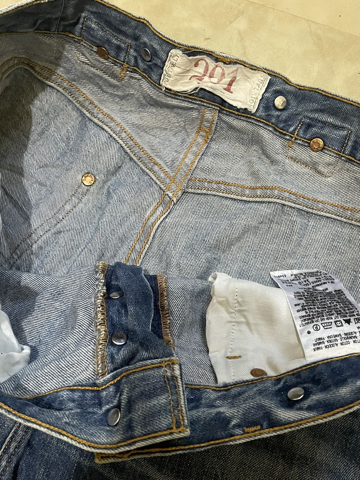 Levi's Vintage Clothing Vintage Levi's 201 Buckle Strap (1980-1901 Repro) Size US 34 / EU 50 - 3 Thumbnail