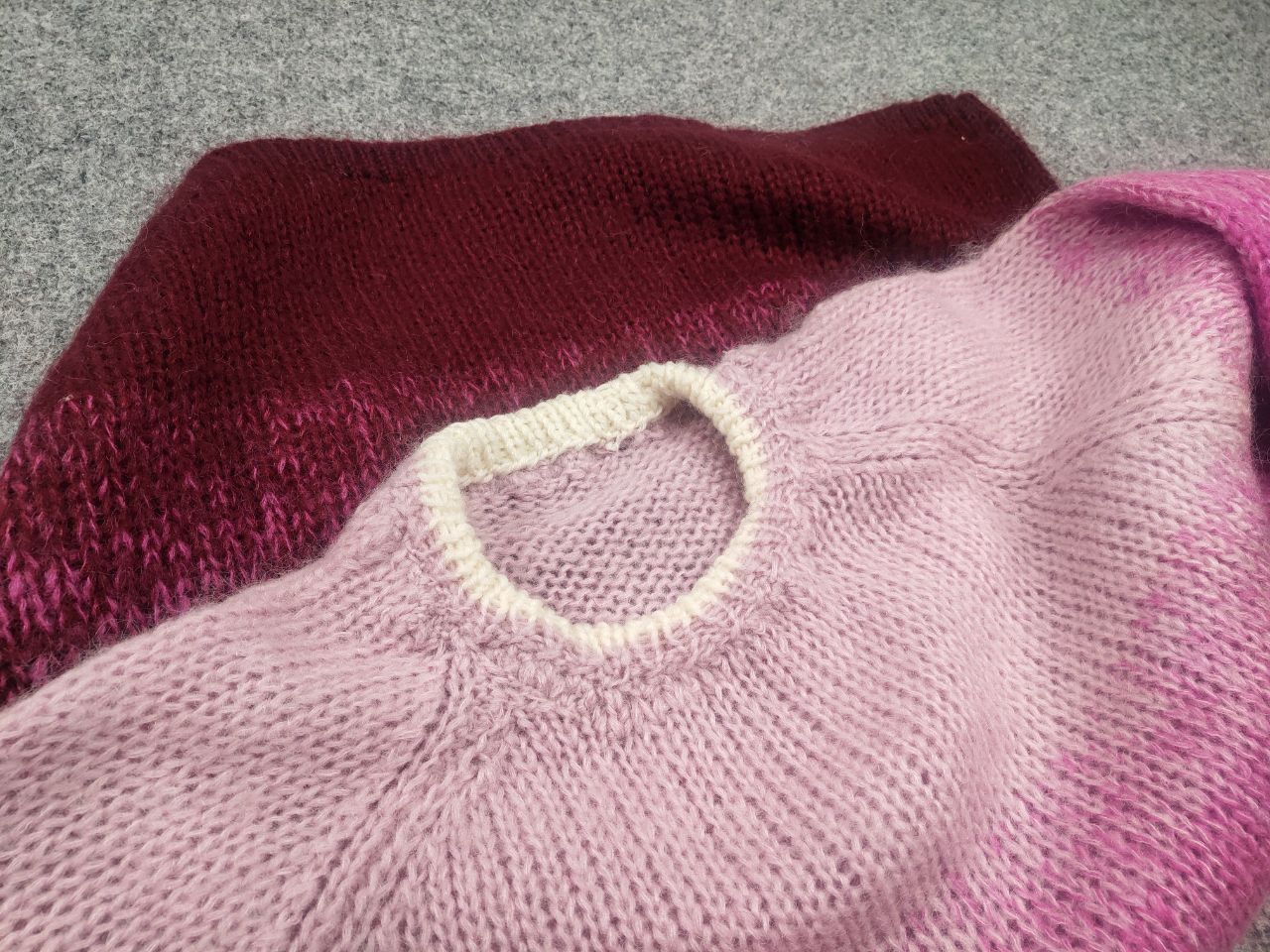 Handmade Vintage 90s Handmade Knit sweater Crew Neck Wool Blend Fuzzy Size L / US 10 / IT 46 - 12 Thumbnail
