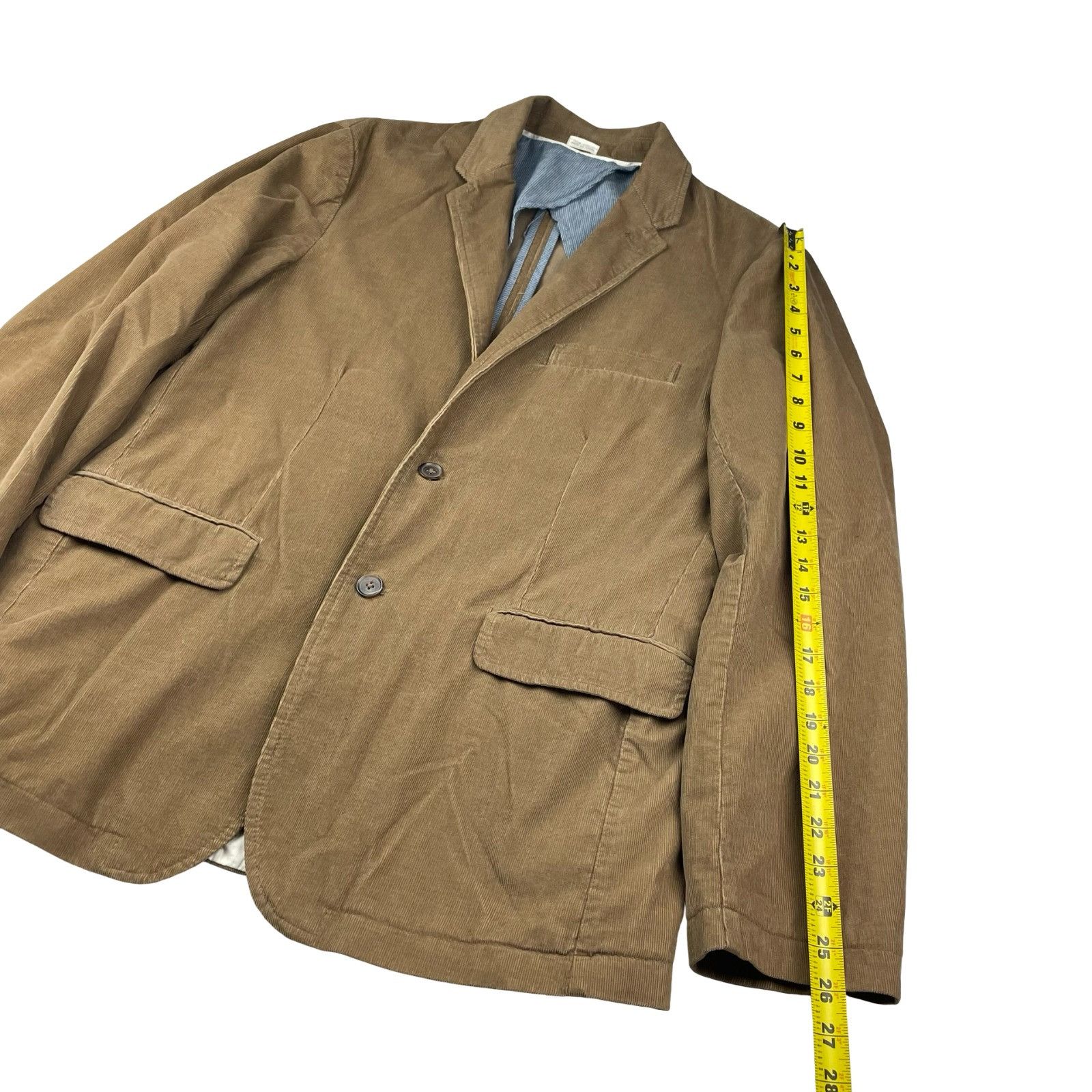 J.Crew J.Crew Men's 100% Cotton Corduroy 2-Button Blazer Khaki/Tan Size US L / EU 52-54 / 3 - 9 Thumbnail
