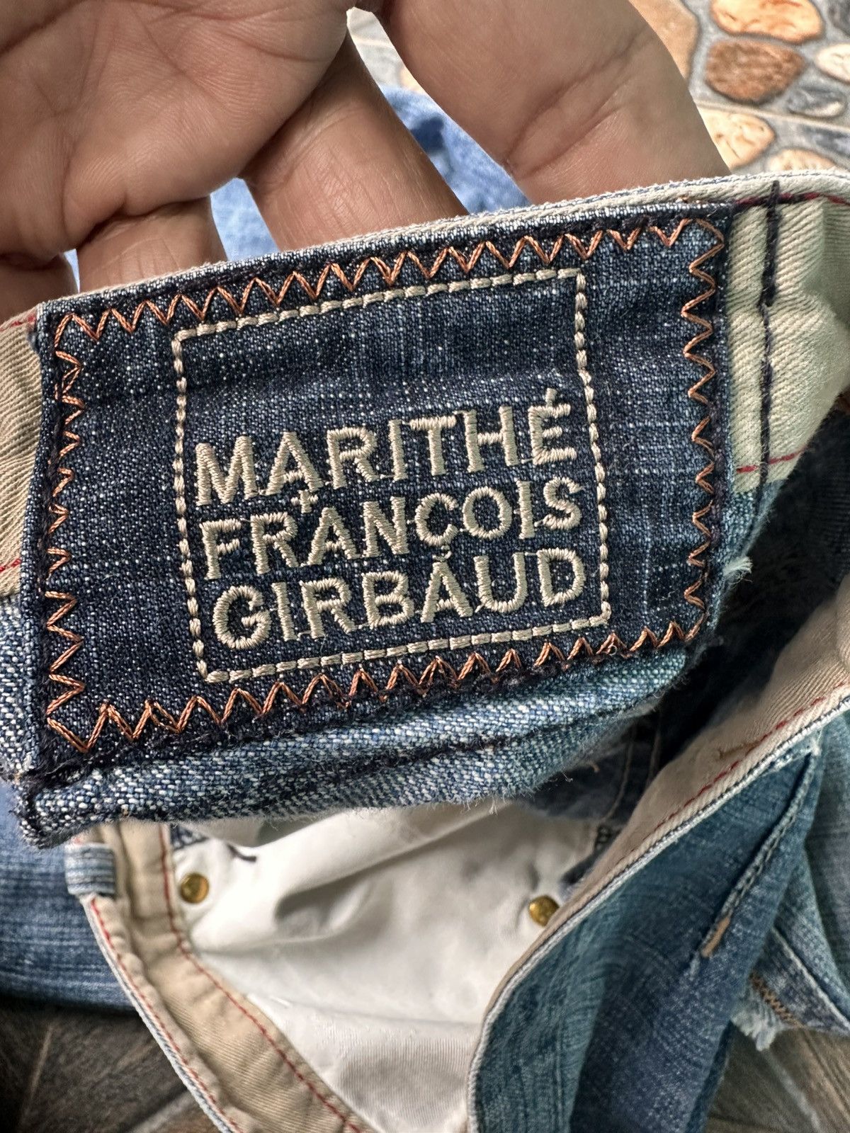 Japanese Brand × Marithe + Francois Girbaud × Vintage Vintage Marithe Francois Girbaud Ripped Jeans Pants Size US 31 - 5 Thumbnail