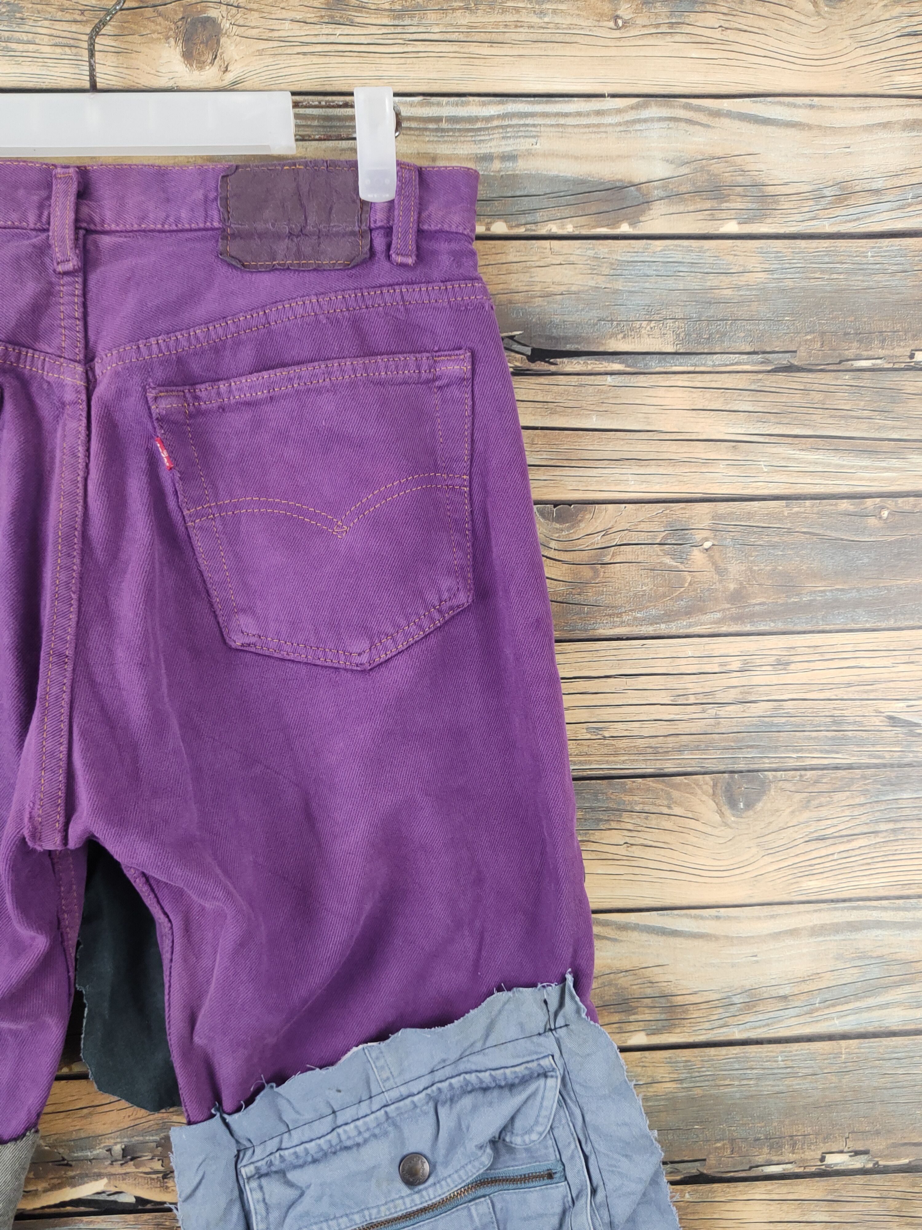Levi's DL Levis multipocket reconstruct ripped Patched denim #W1870 Size US 32 / EU 48 - 11 Thumbnail