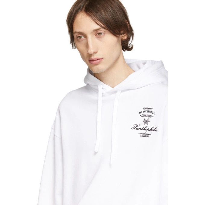 Raf Simons o1y0325 Logo Hoodie in White Size US XS / EU 42 / 0 - 2 Thumbnail