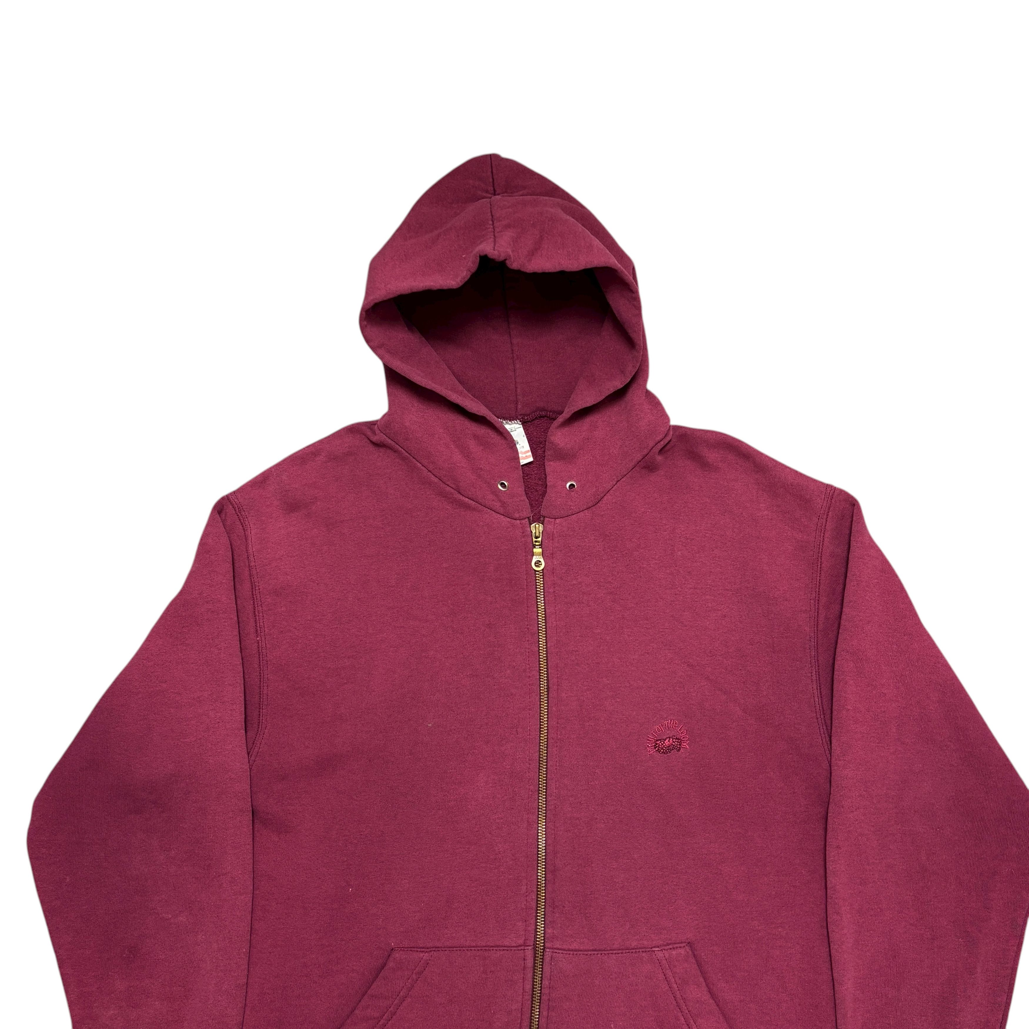 Fruit Of The Loom Vintage Blank Hoodie 90s Fruit Of The Loom Made In Usa Size US L / EU 52-54 / 3 - 3 Thumbnail