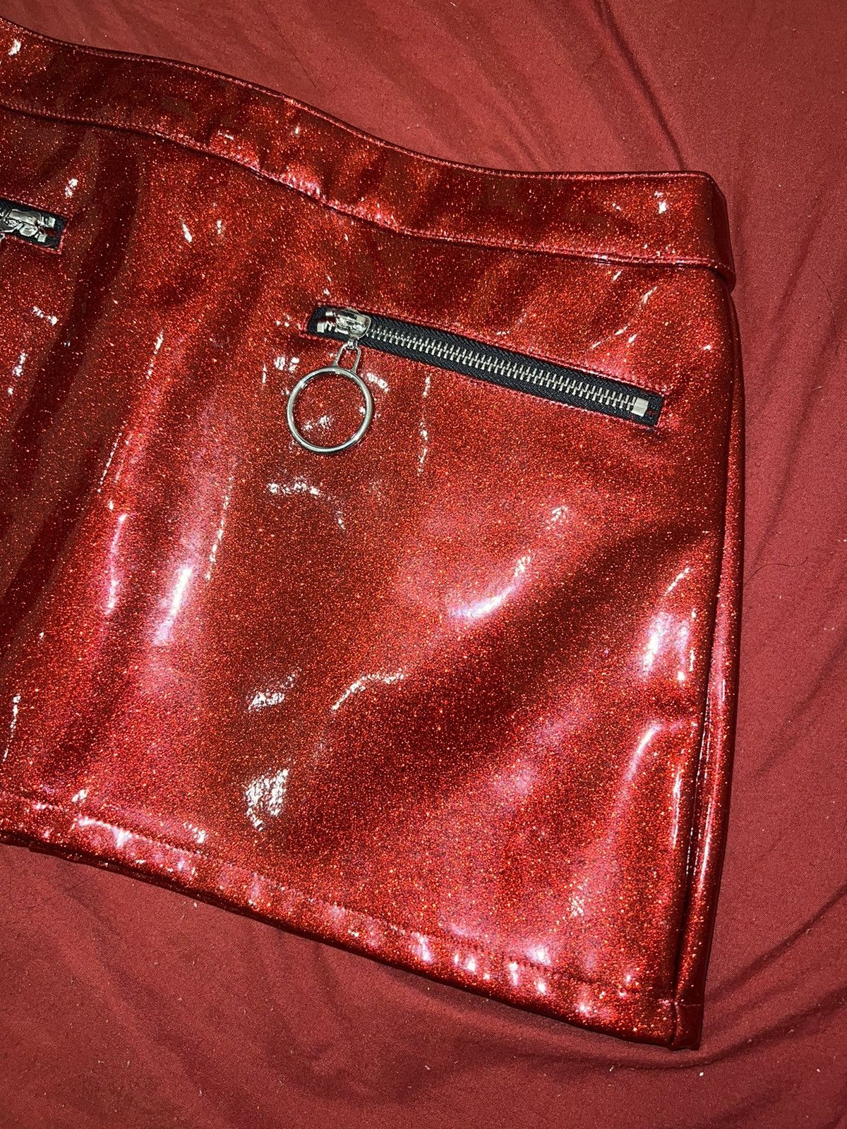 Dolls Kill Horoscopez pvc glitter mini skirt ❤️‍🔥🌶️ Size 26" / US 2 / IT 38 - 3 Thumbnail