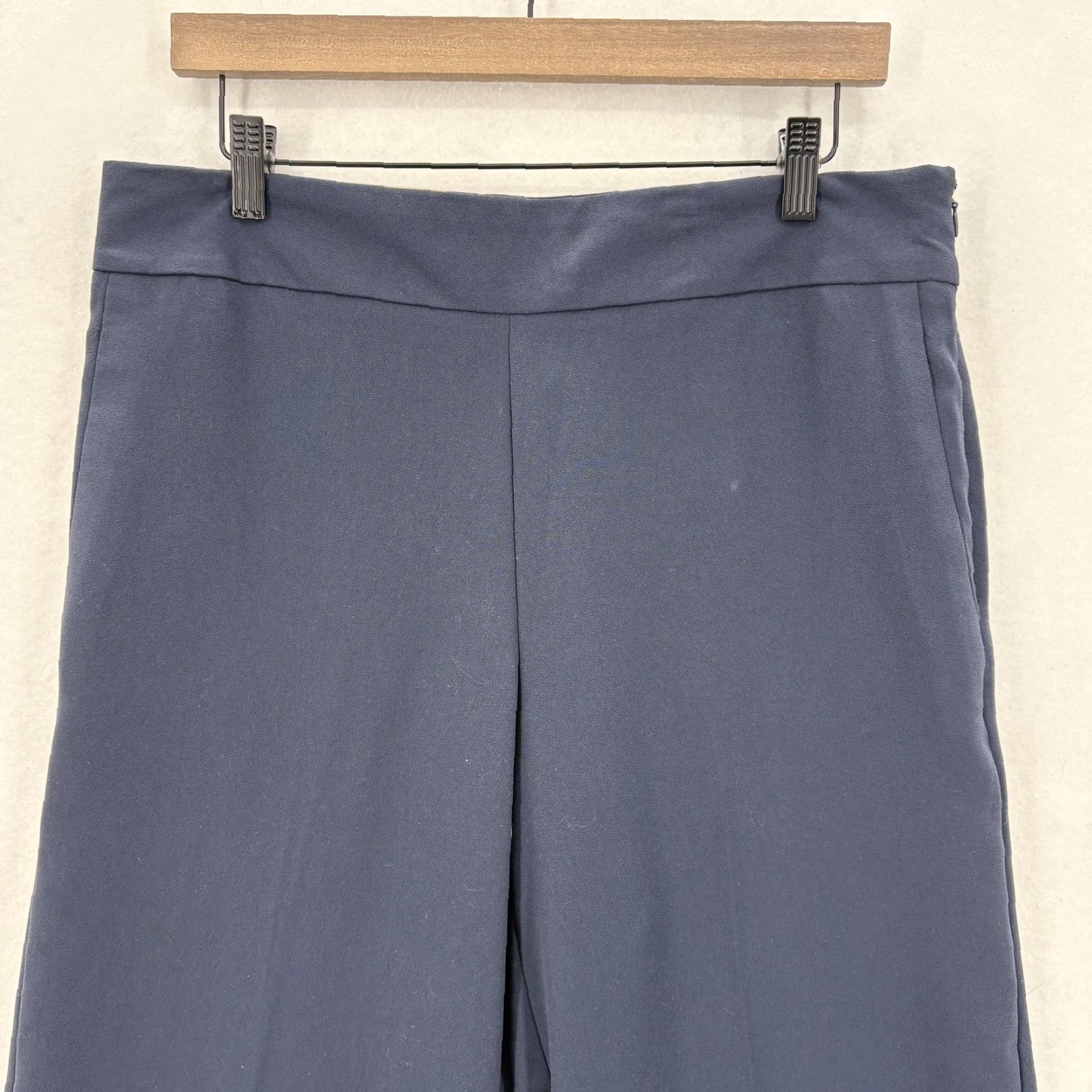 Banana Republic Banana Republic Dress Pants Womens 10 Blue Cropped Wide Leg Office Work Career Size 32" / US 10 / IT 46 - 2 Thumbnail