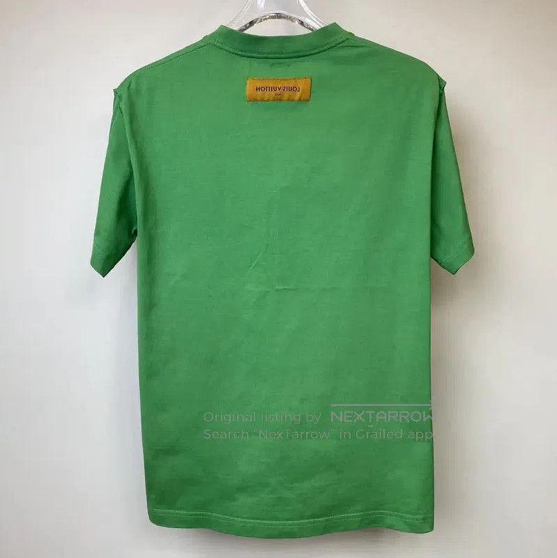 Louis Vuitton Louis Vuitton Men's Green Cotton T-Shirt . Size US M / EU 48-50 / 2 - 2 Thumbnail