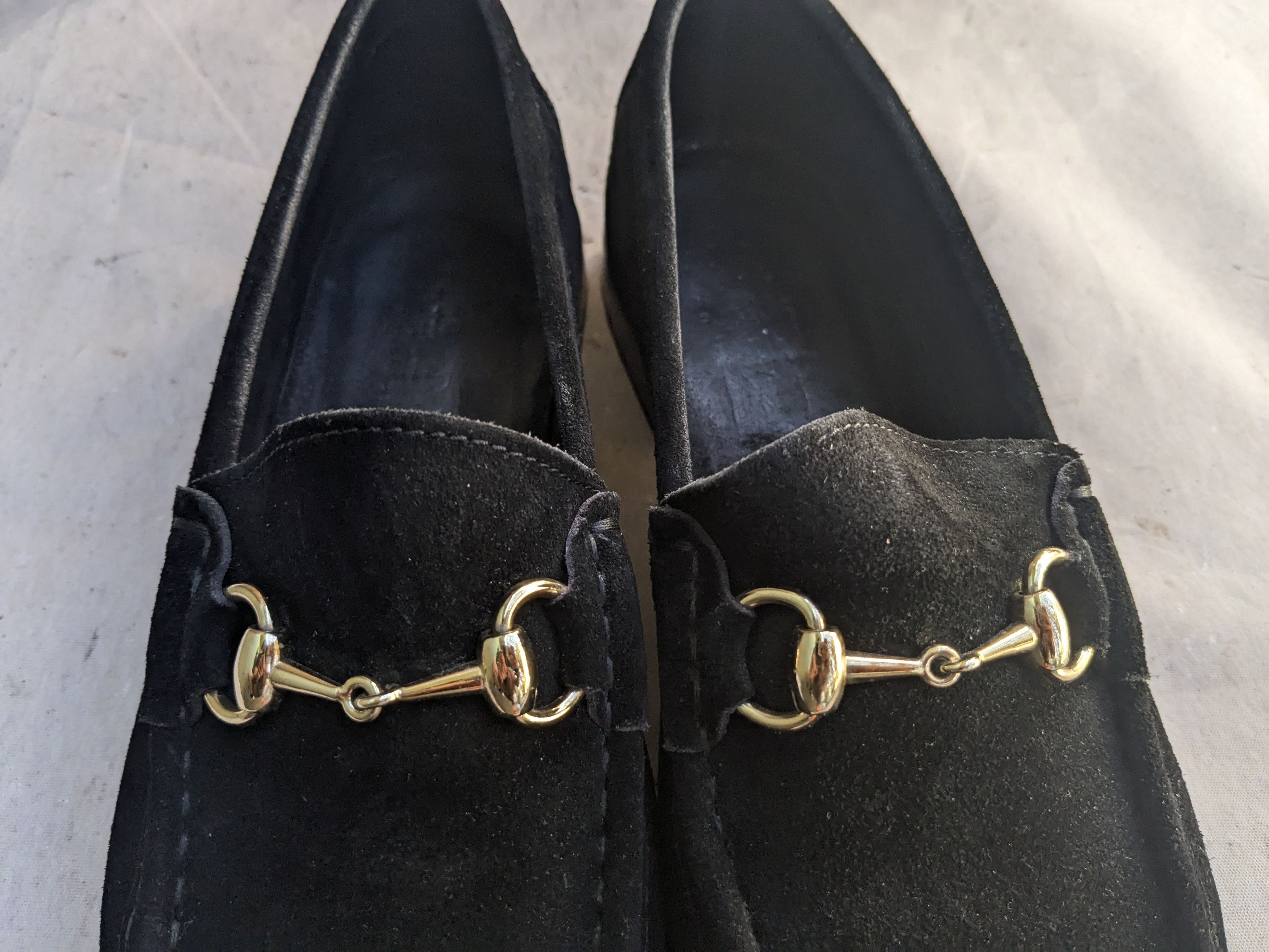 Gucci Horsebit Loafers Black 10 Snaffle Bit Suede