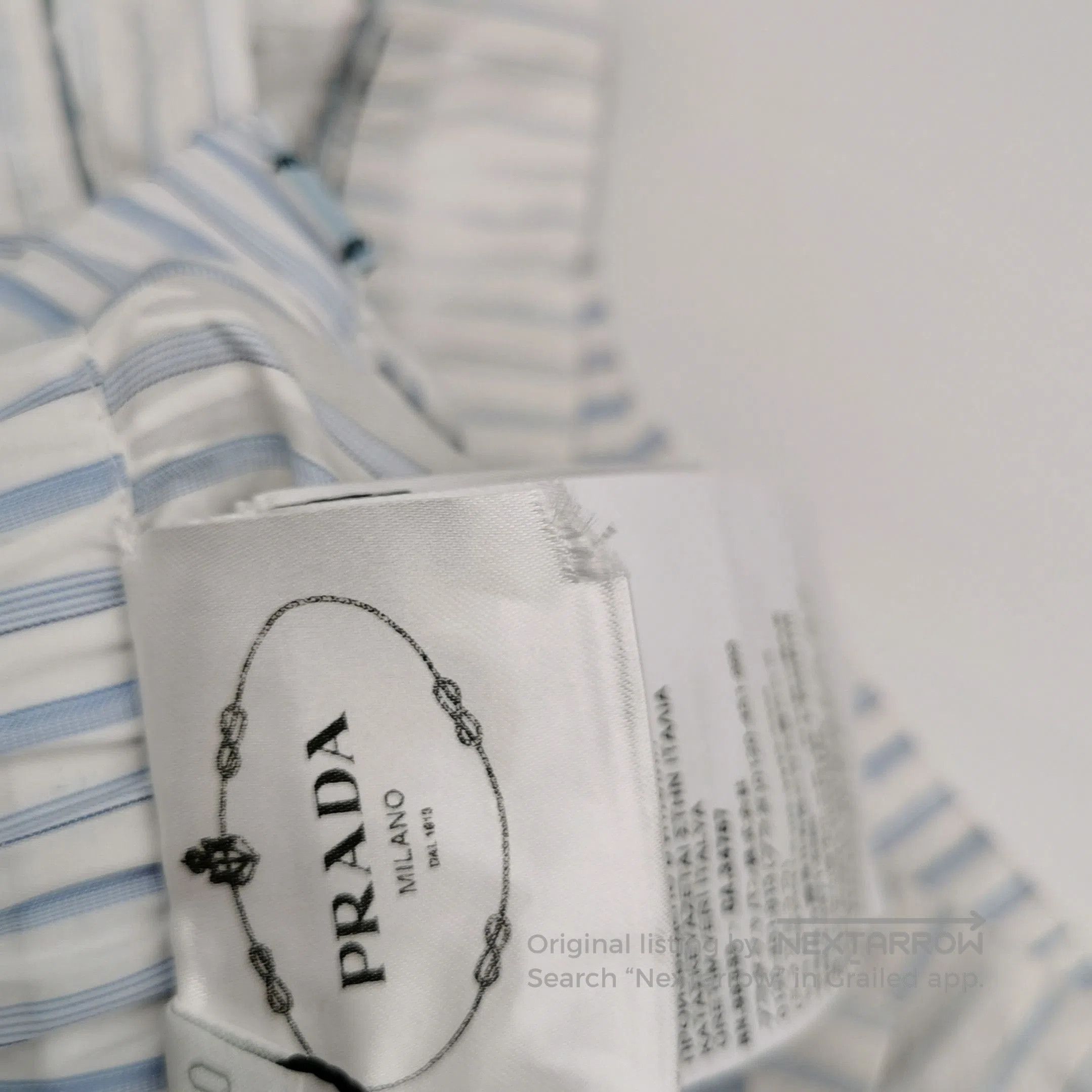 Prada Prada Logo Striped Cotton Shorts in Size 4. Size 39" - 7 Thumbnail