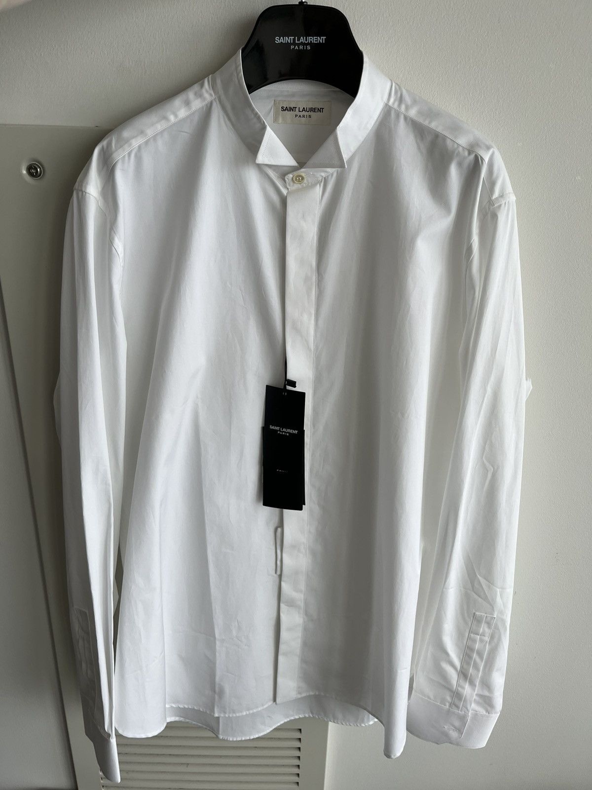 Hedi Slimane × Saint Laurent Paris × Yves Saint Laurent Extremely Rare Brand New Hedi Slimane 2015 Tuxedo Shirt Size US M / EU 48-50 / 2 - 7 Thumbnail
