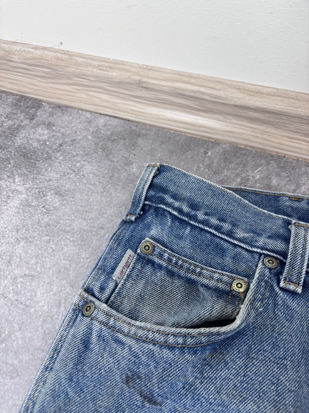 Carhartt Carhartt Men’s Denim Jeans B171 DST Relaxed Fit Distressed Size US 36 / EU 52 - 15 Thumbnail