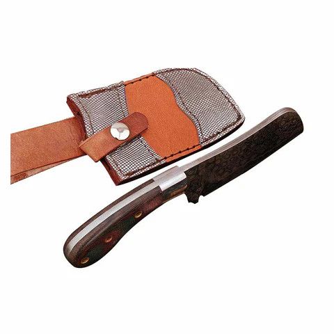 Handmade × Other Damascus Cleaver Knife with Rose Wood Handle Size ONE SIZE - 5 Thumbnail