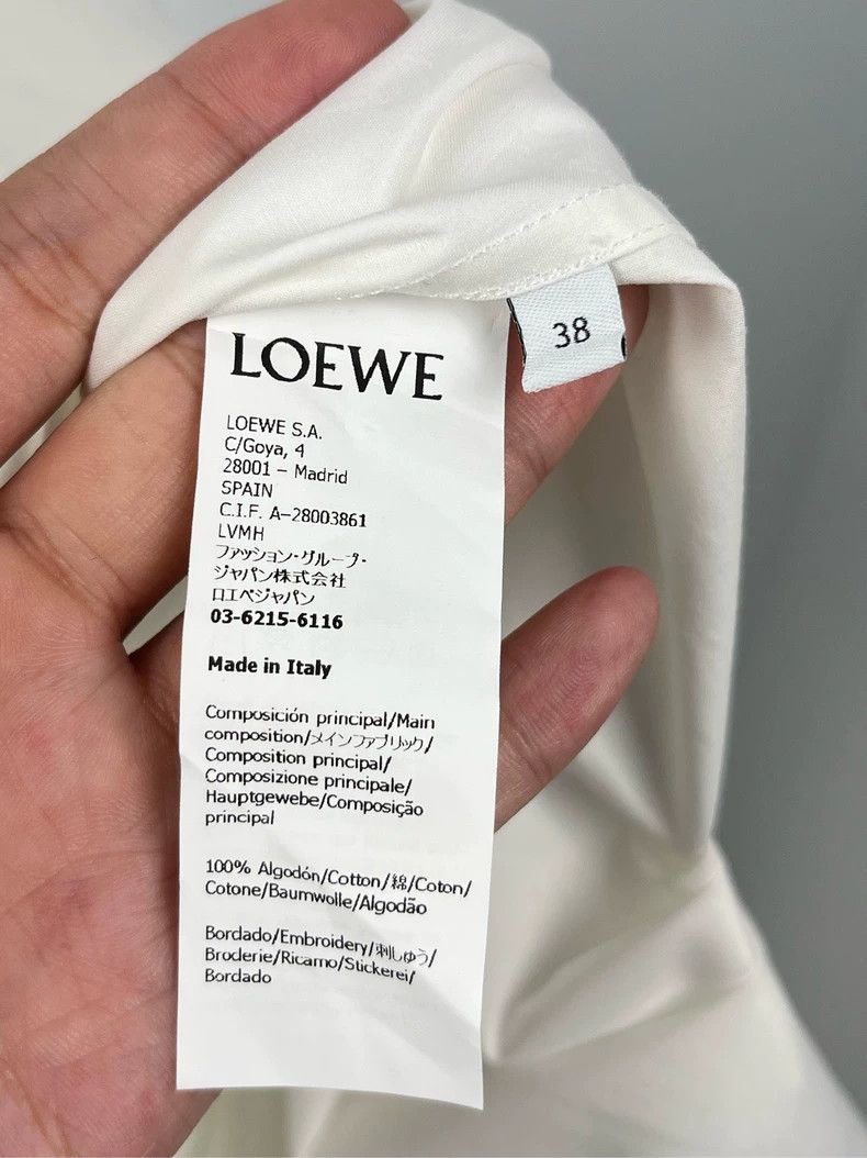 Loewe LOEWE White collar long sleeve shirt dress Size XS / US 0-2 / IT 36-38 - 4 Thumbnail