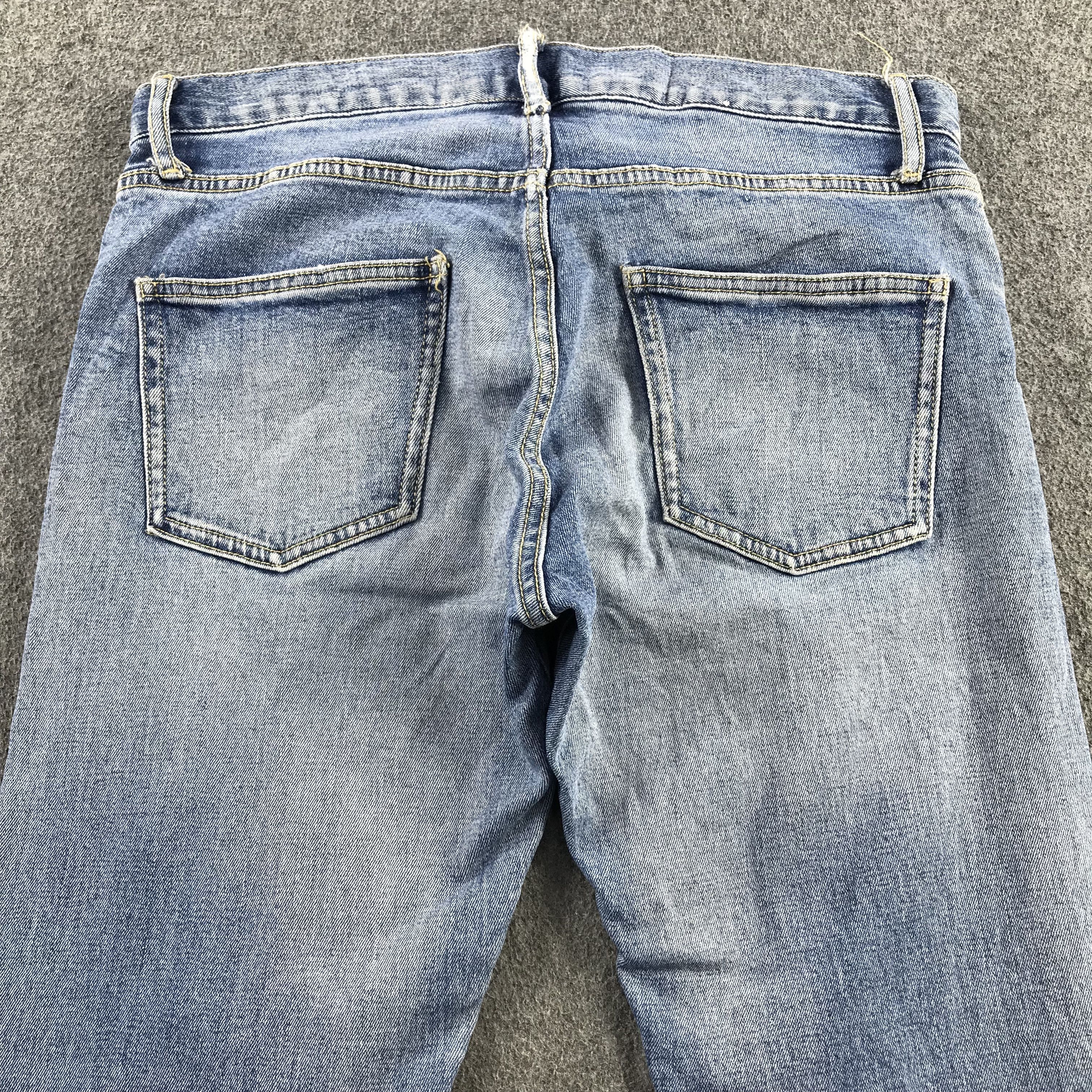 Japanese Brand Ships Selvedge Faded Blue Skinny Denim KJ3428 Size US 32 / EU 48 - 4 Thumbnail