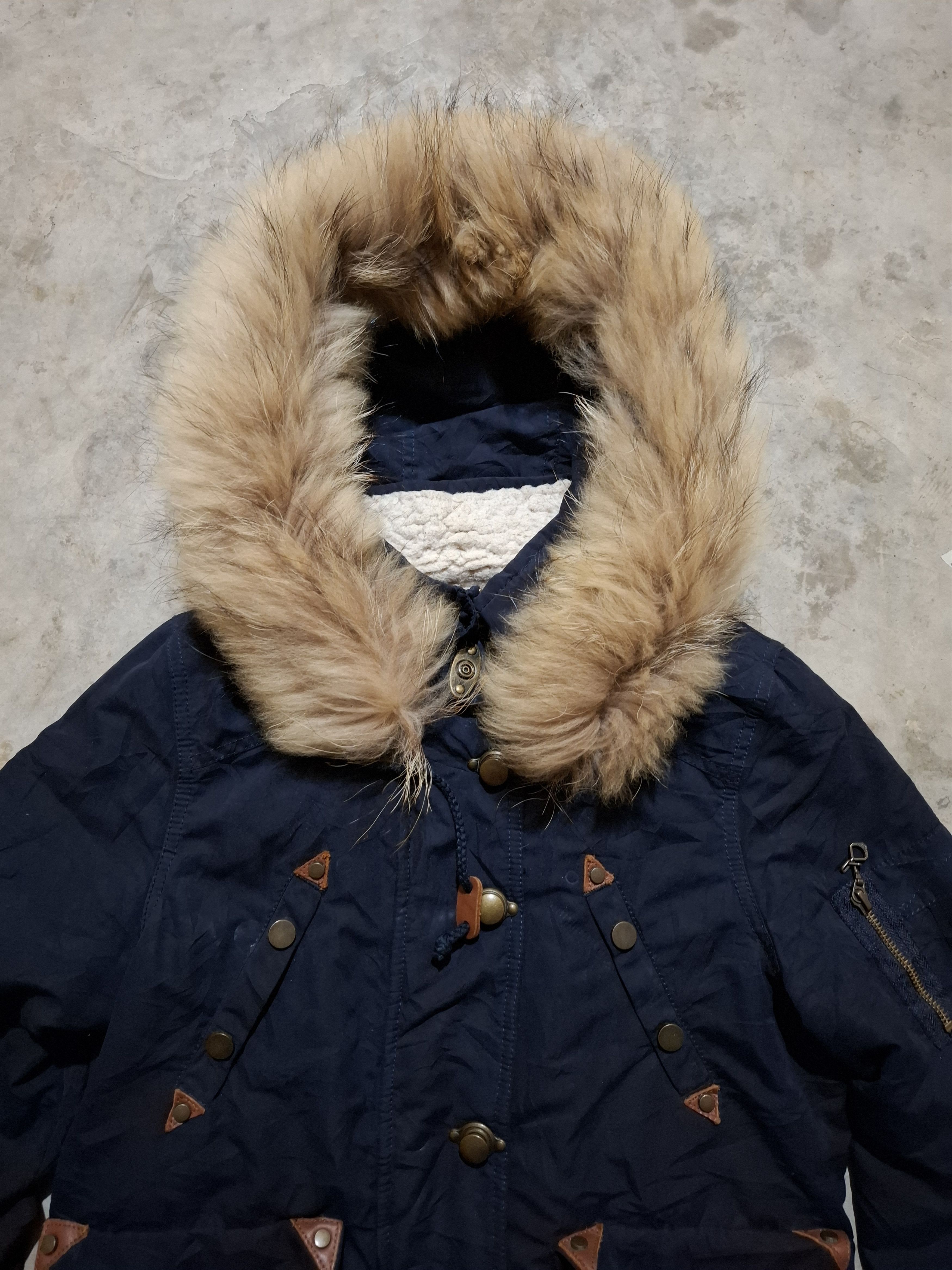 Japanese Brand Japanese Fur Hooded Jacket Lgb Ifsixwasnine Fuga Goa Style Size US S / EU 44-46 / 1 - 2 Thumbnail